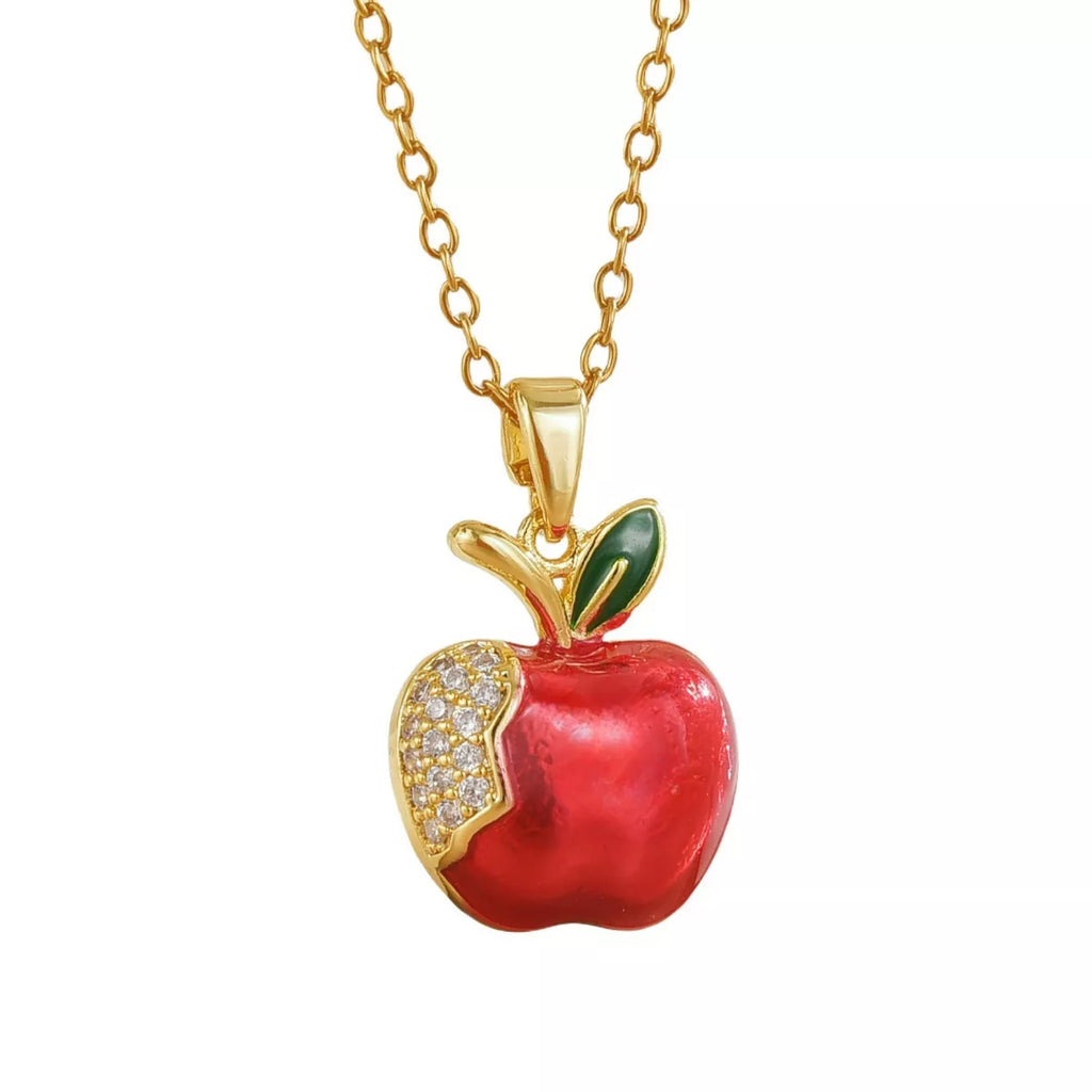 18K Gold-Plated Apple Necklace