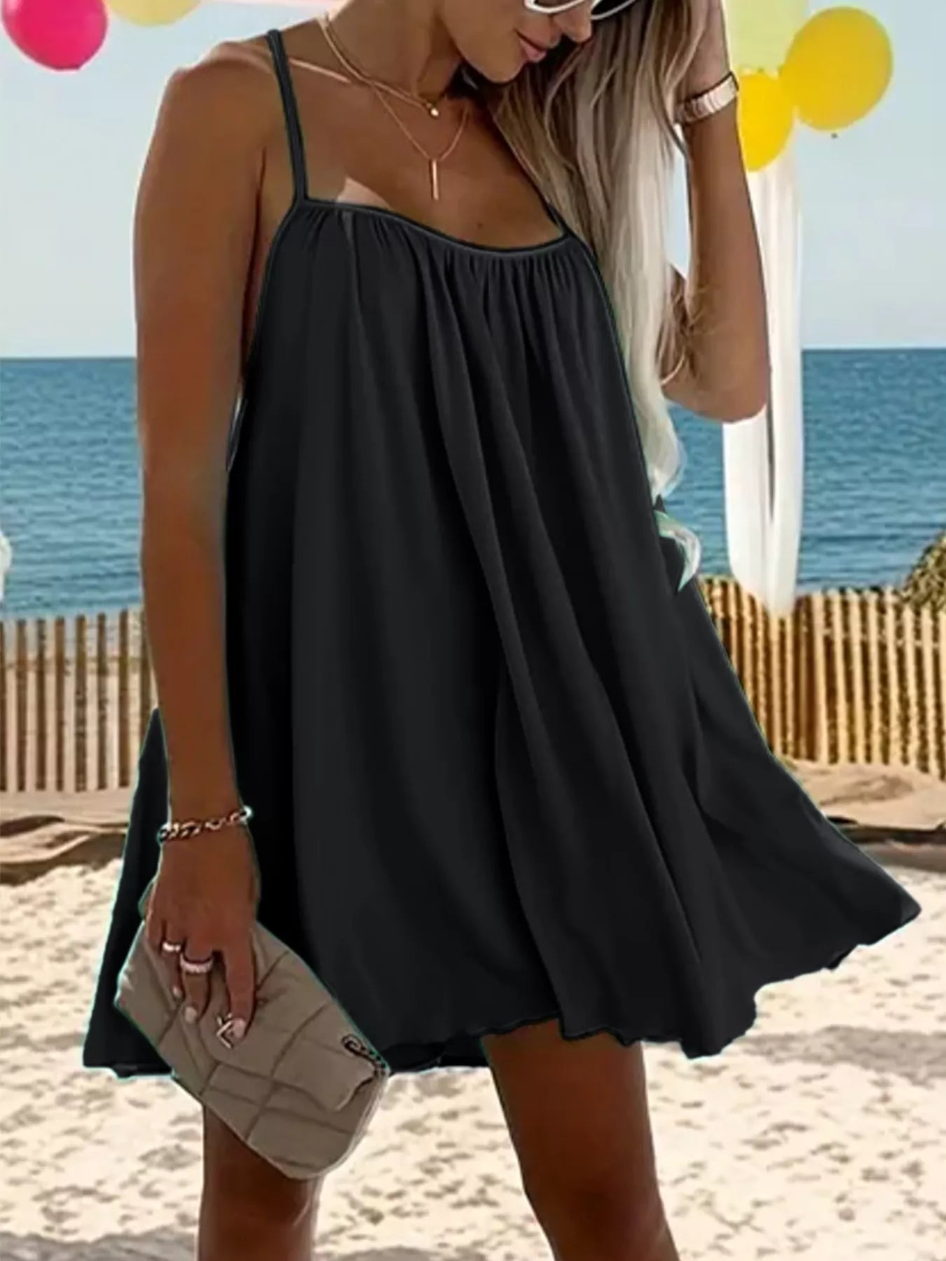 Sleeveless Flowy Mini Dress