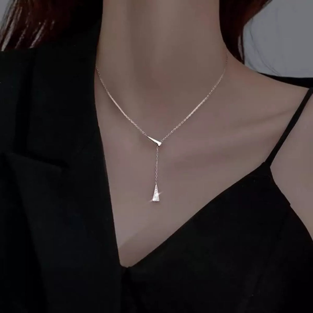 Triangle Pendant Y Necklace