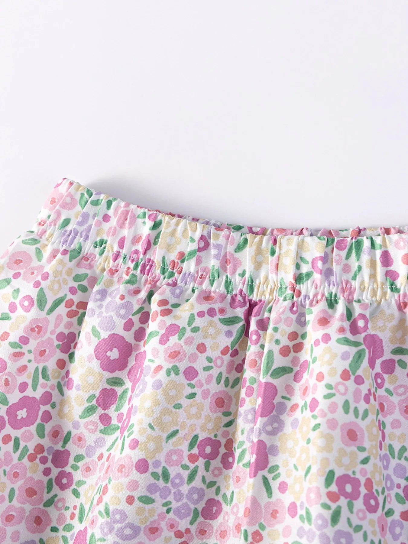 Children's Floral Unicorn Top and Shorts Set
