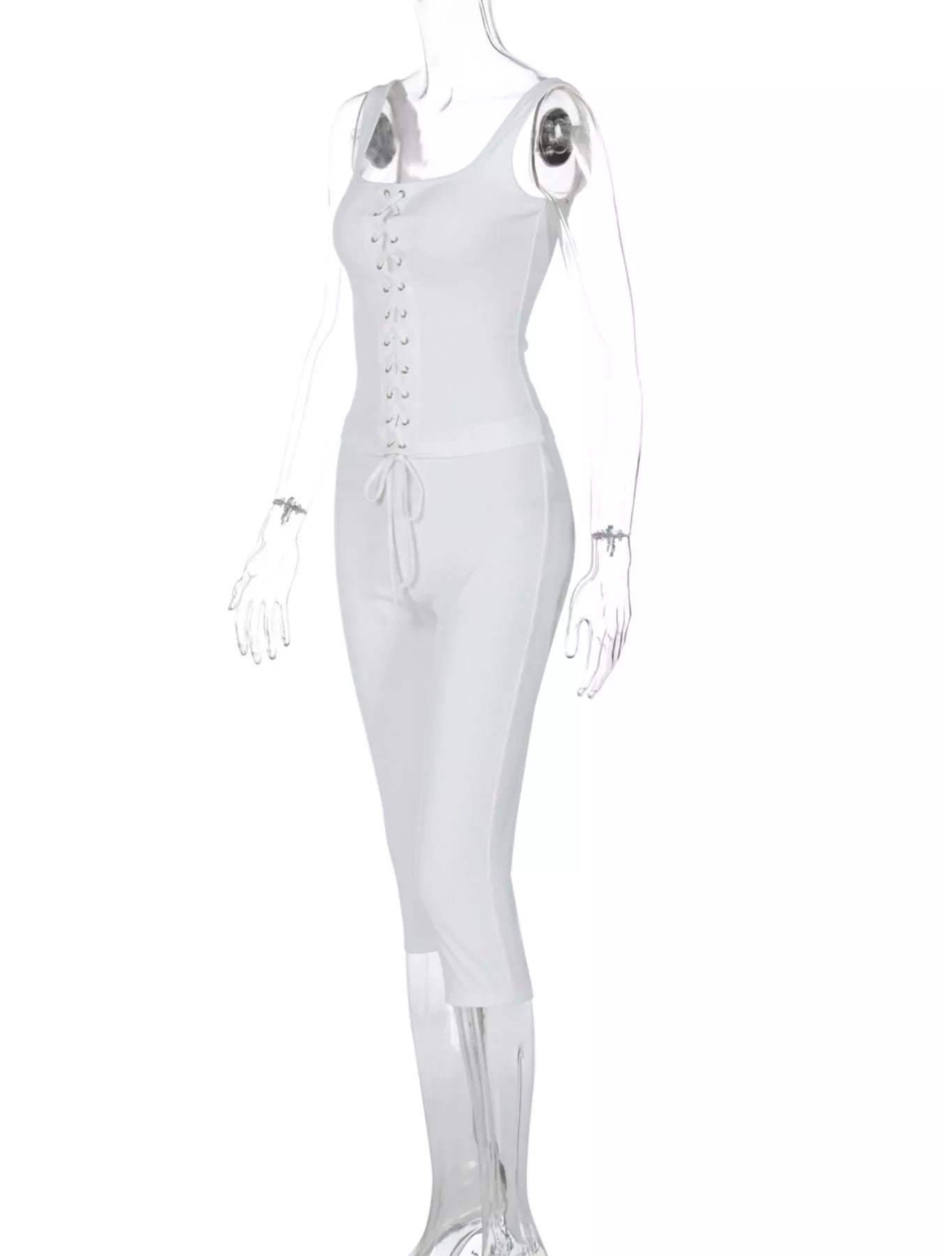 Lace-Up Tank and Capris Set