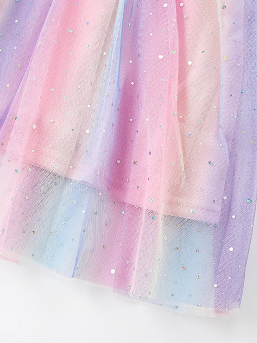 Children's Unicorn Print Rainbow Tulle Dress