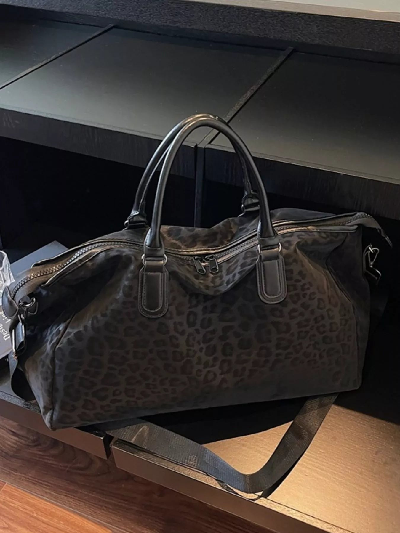 Leopard Print Travel Bag