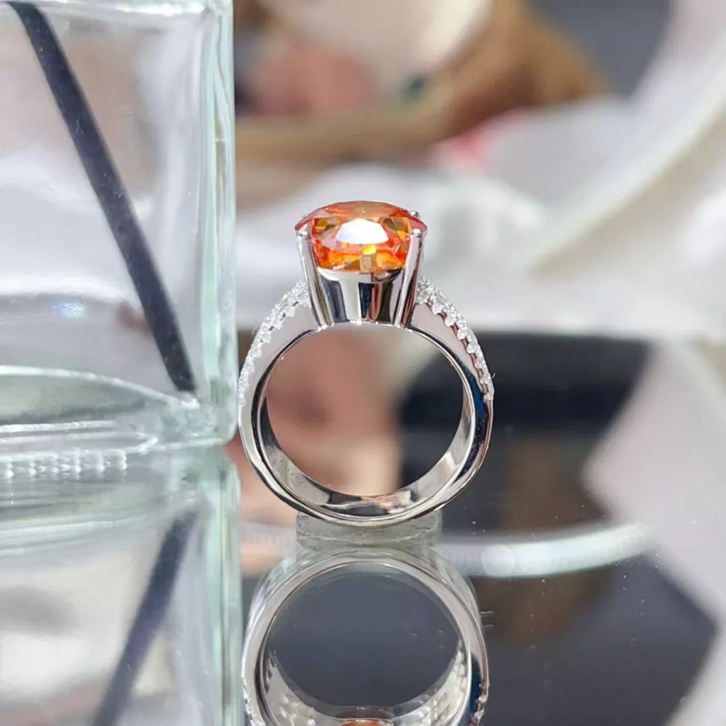 8 Carat Moissanite 925 Sterling Silver Ring