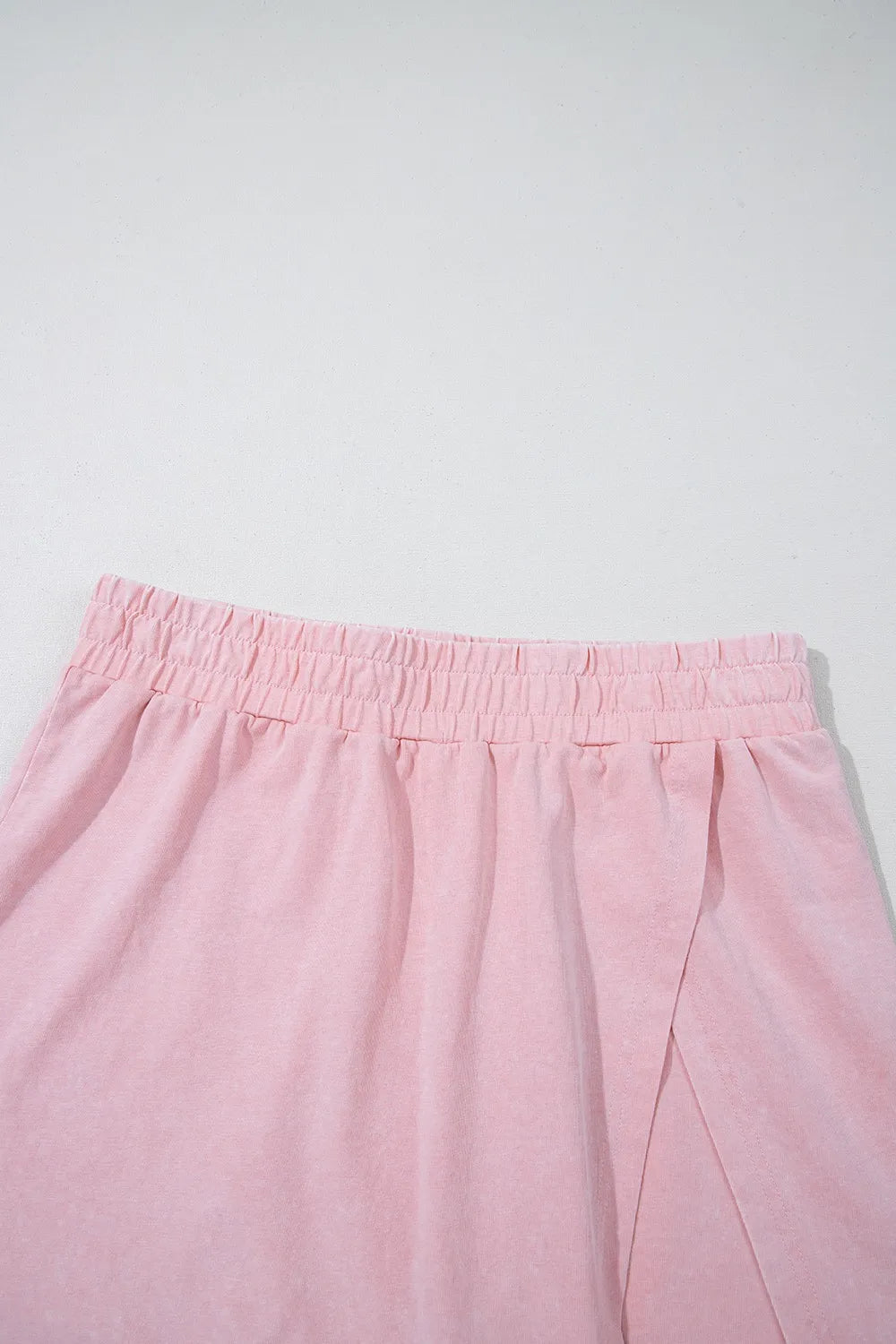 Mineral Wash Cotton Tank Top and Slit Skort Set