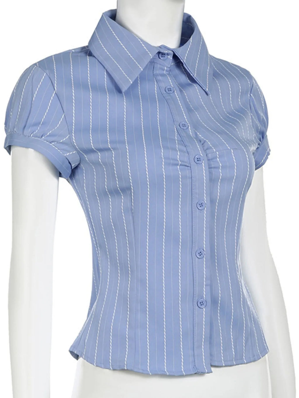 Striped Button-Down Collared Neck Shirt
