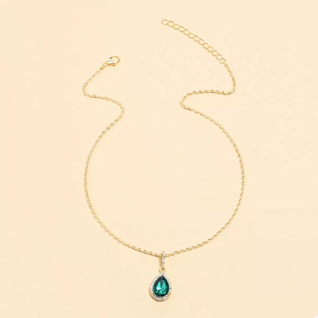 18K Gold-Plated Teardrop Pendant Necklace