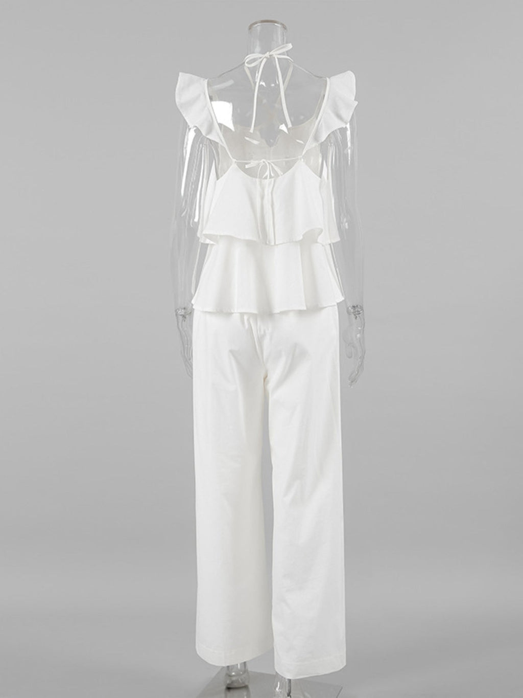 Layered Ruffled Cami and Pants Set