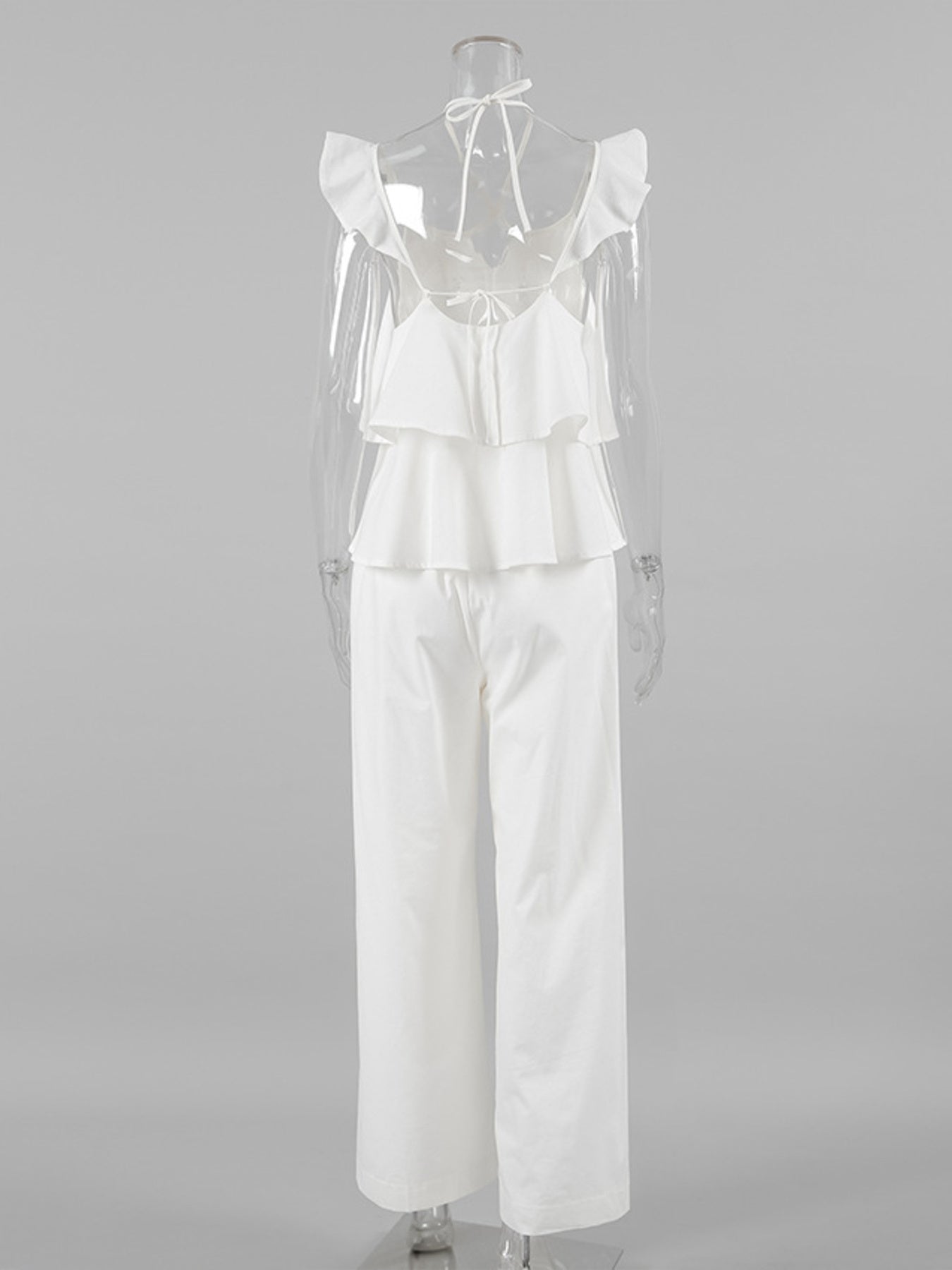Layered Ruffled Cami and Pants Set