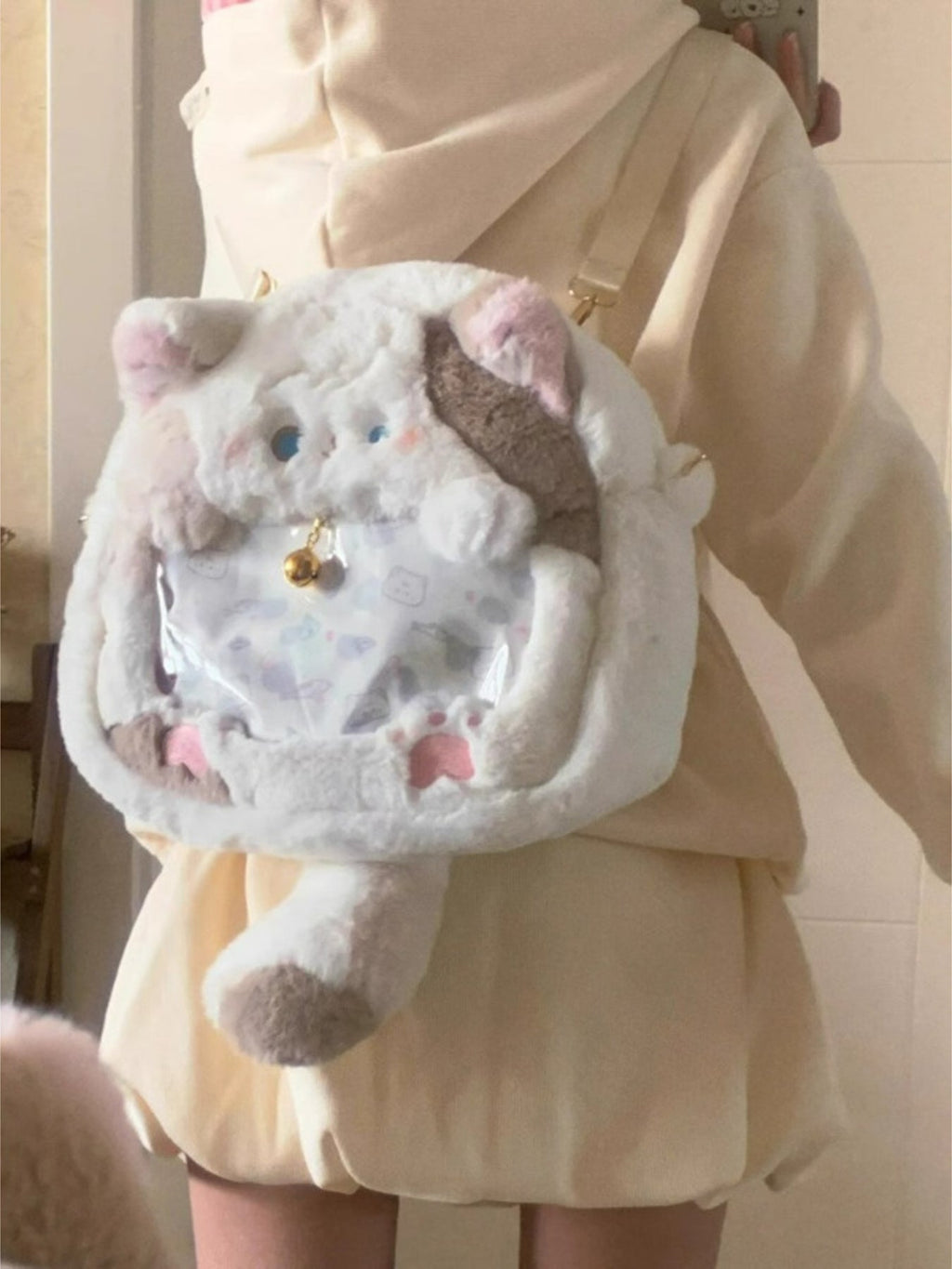 Plush Cat Backpack Bag