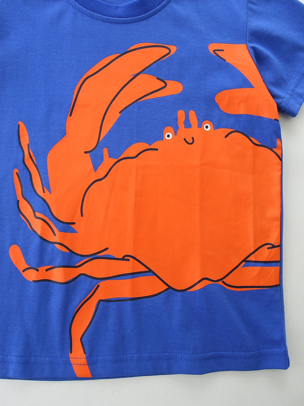 Children' Crab Graphic Crew Neck T-Shirt