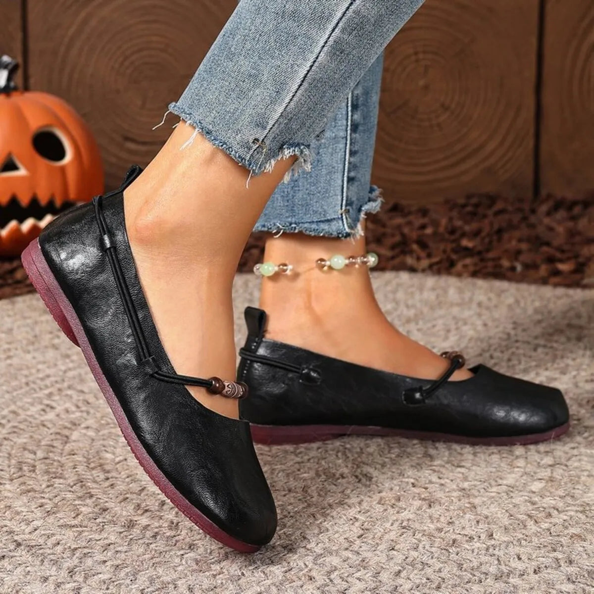 Round Toe Flats Slip-Ons