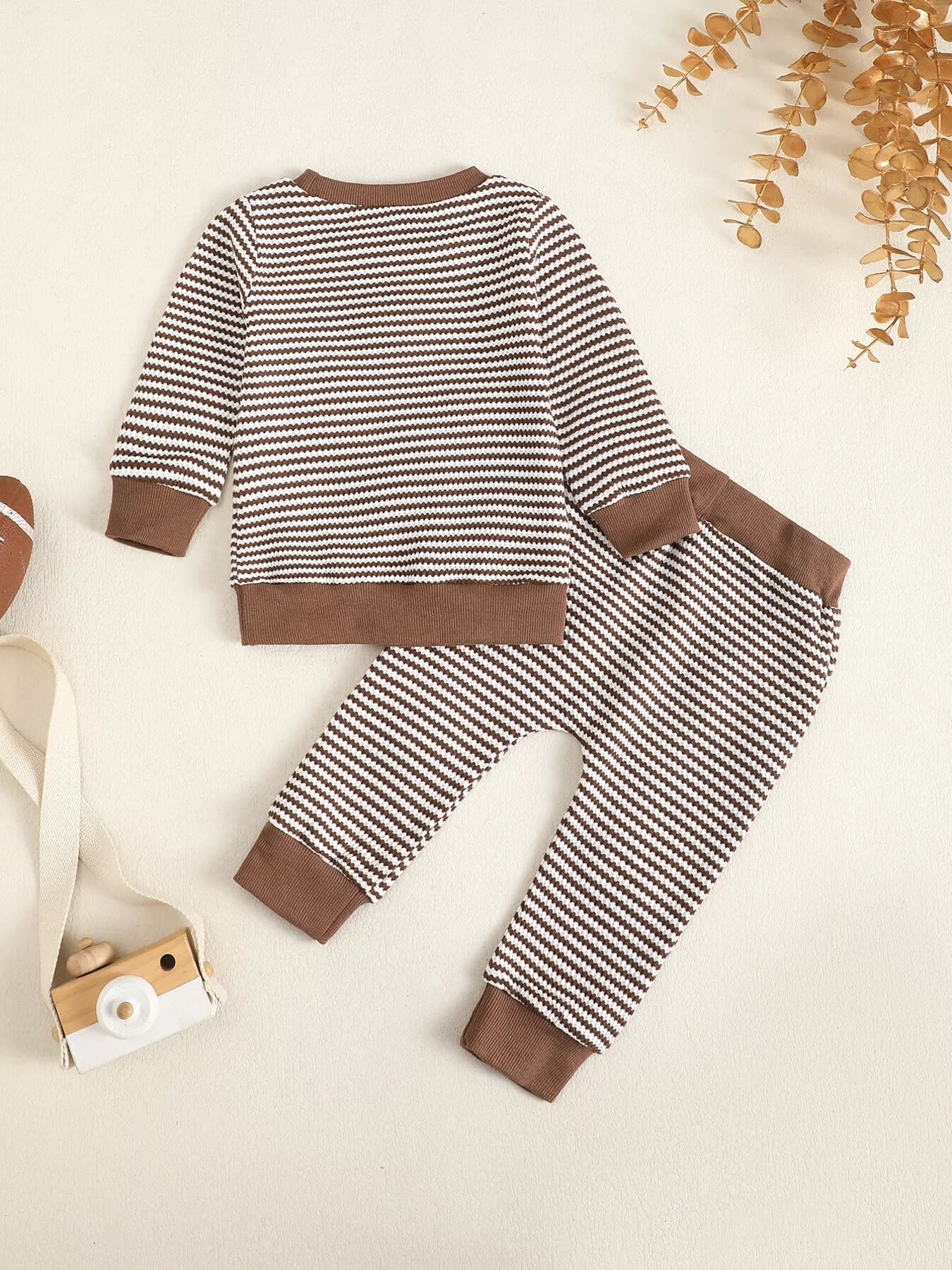 Children's Striped Football Top and Pants Set