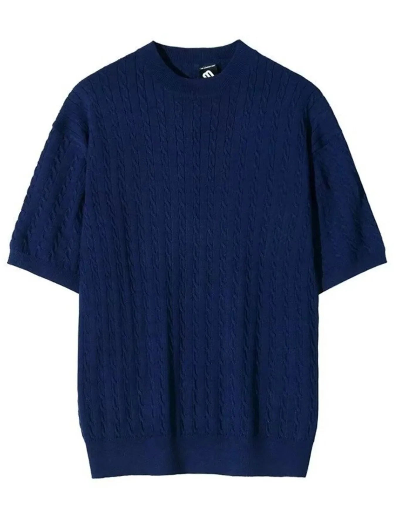 Men's Full Size Round Neck Short Sleeve Knit Top Plus Size