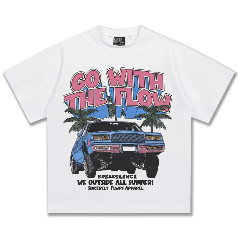Men's Vintage Washed Graphic Oversized T-Shirt