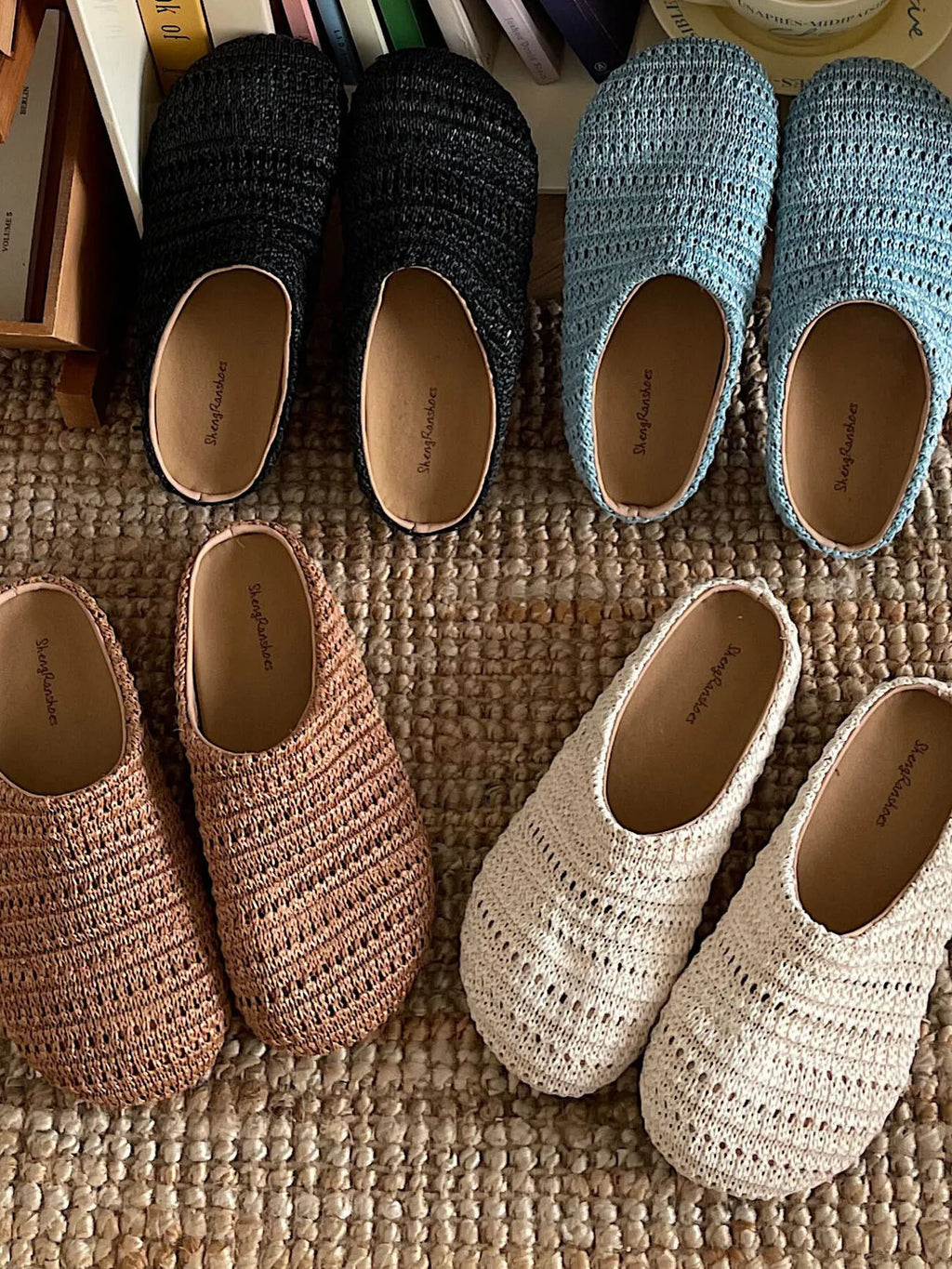 Knitted Round Toe Slip-Ons