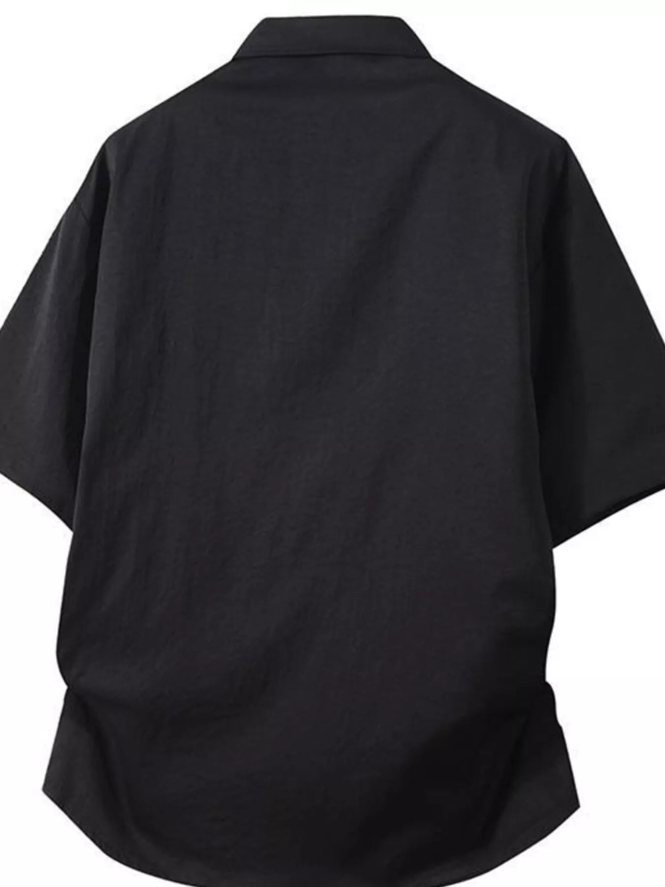 Men's Plus Size Casual Short Sleeve Button-Down Shirt