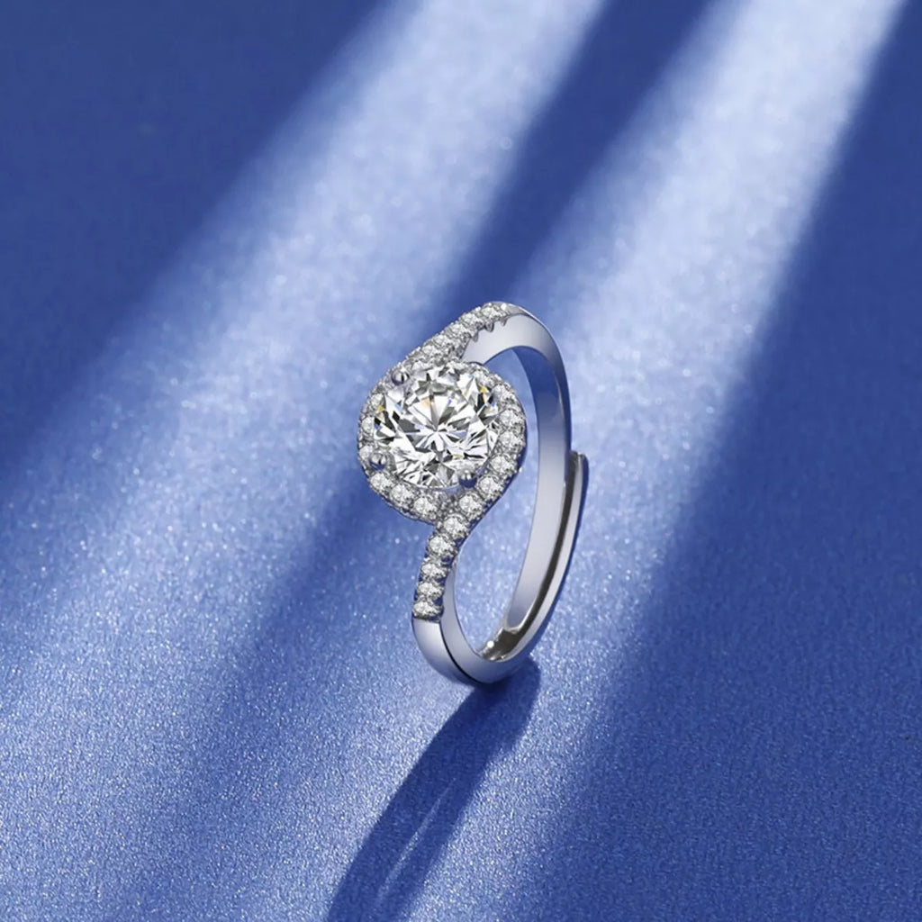 1 Carat 925 Sterling Silver Moissanite Ring