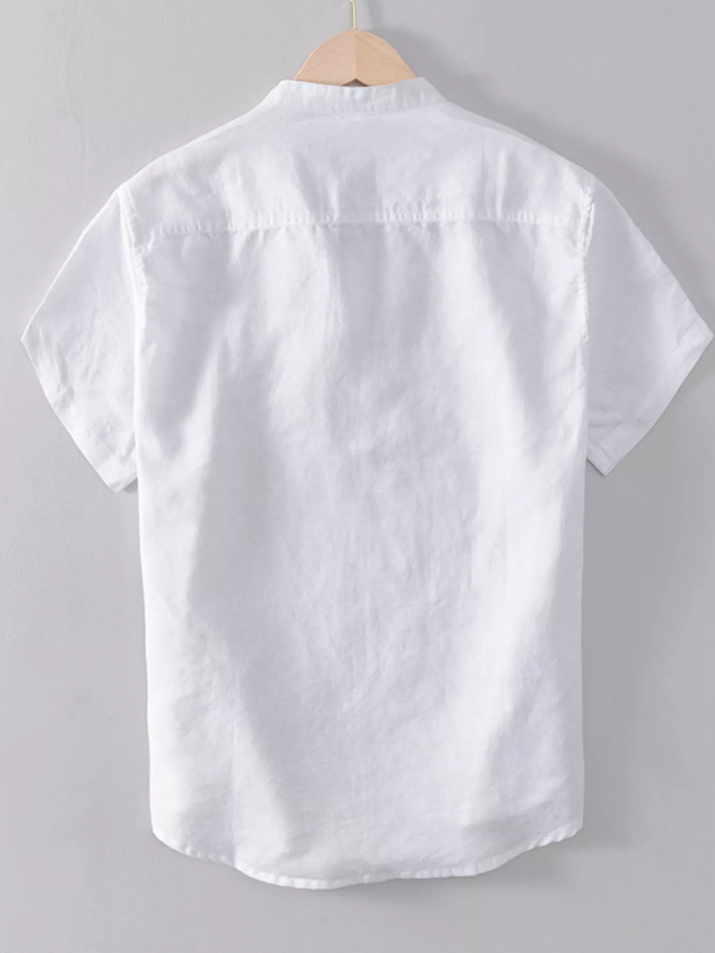 Men's Plus Size Button Detail Short Sleeve Shirt