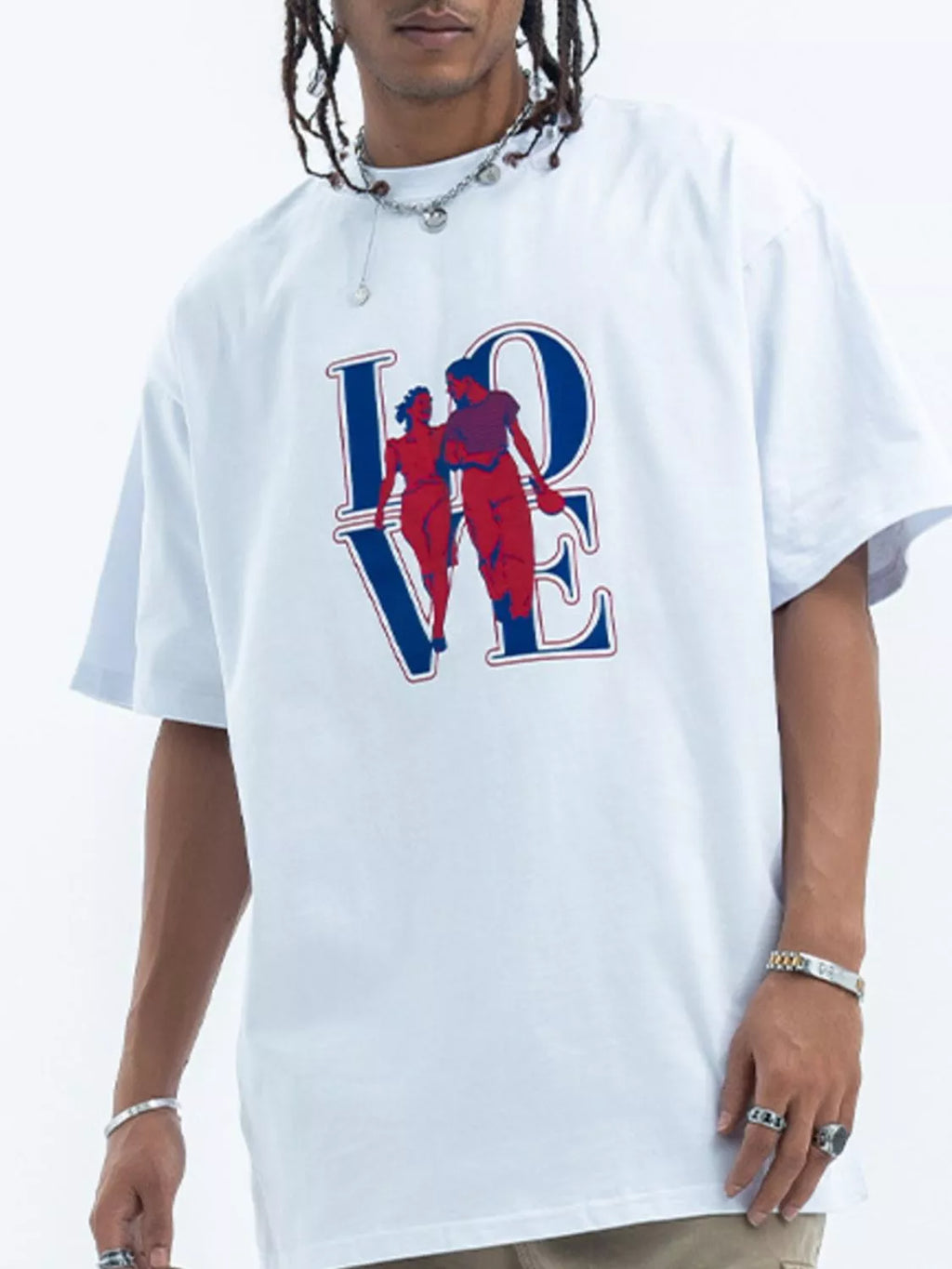 Men's Graphic Round Neck Short Sleeve T-Shirt