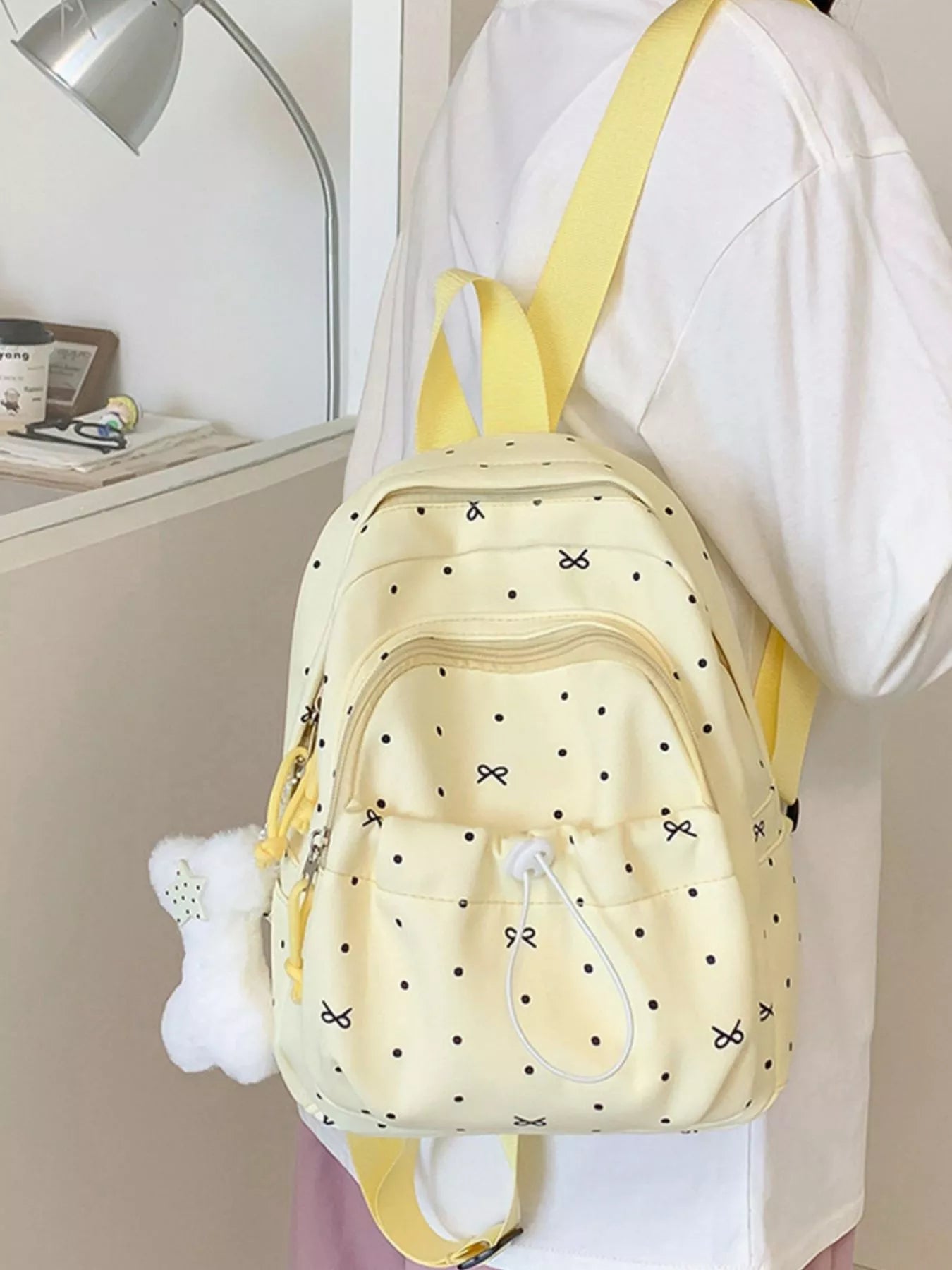 Polka Dot Lightweight Backpack Bag