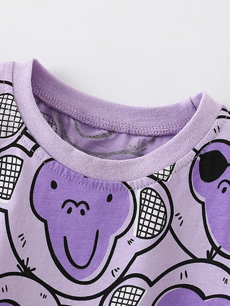 Children's Monkey Print Tee and Shorts Set