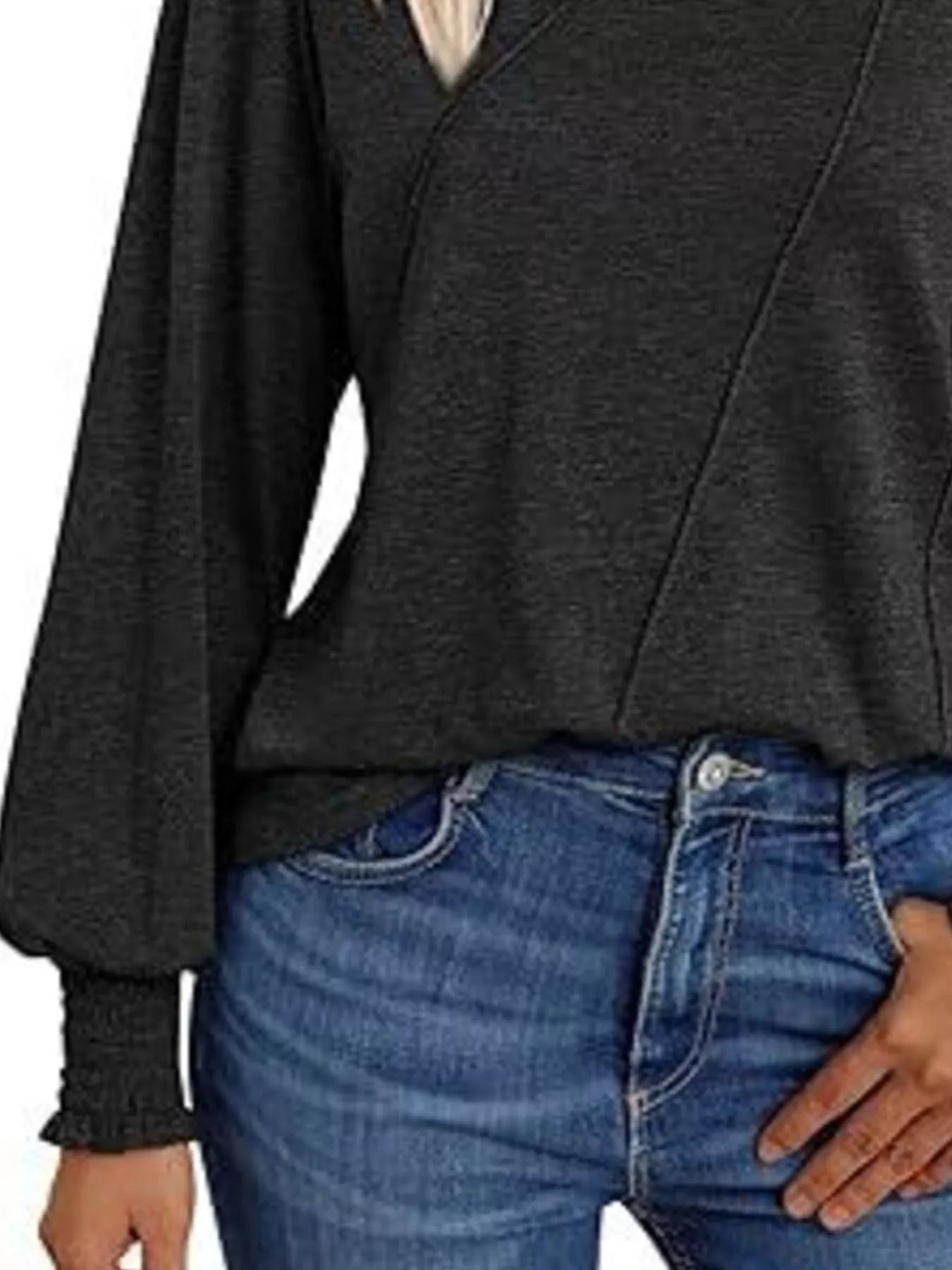 Round Neck Long Sleeve Top