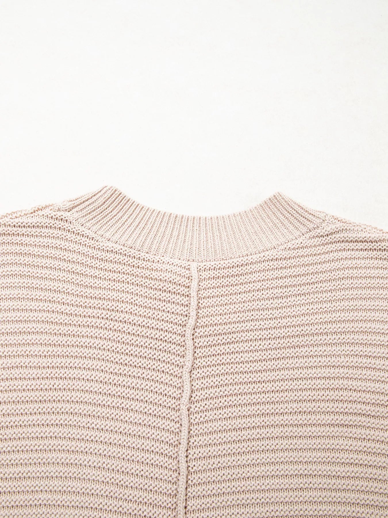 Texture Knitted Dropped Shoulder Sweater
