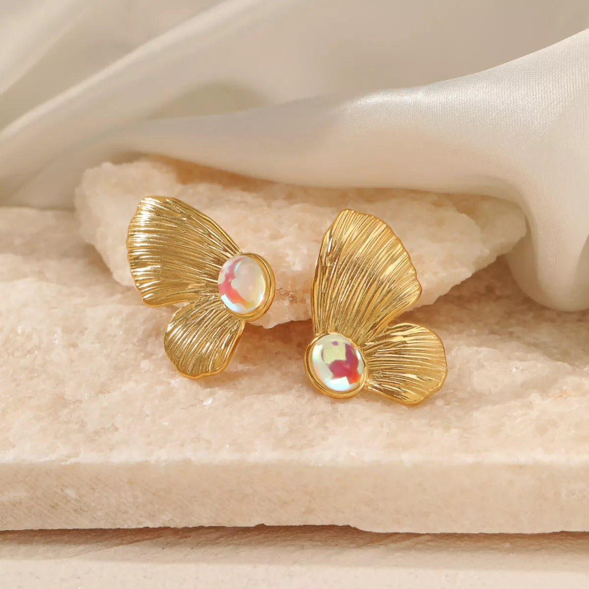 18K Gold-Plated  Butterfly Wing Earrings
