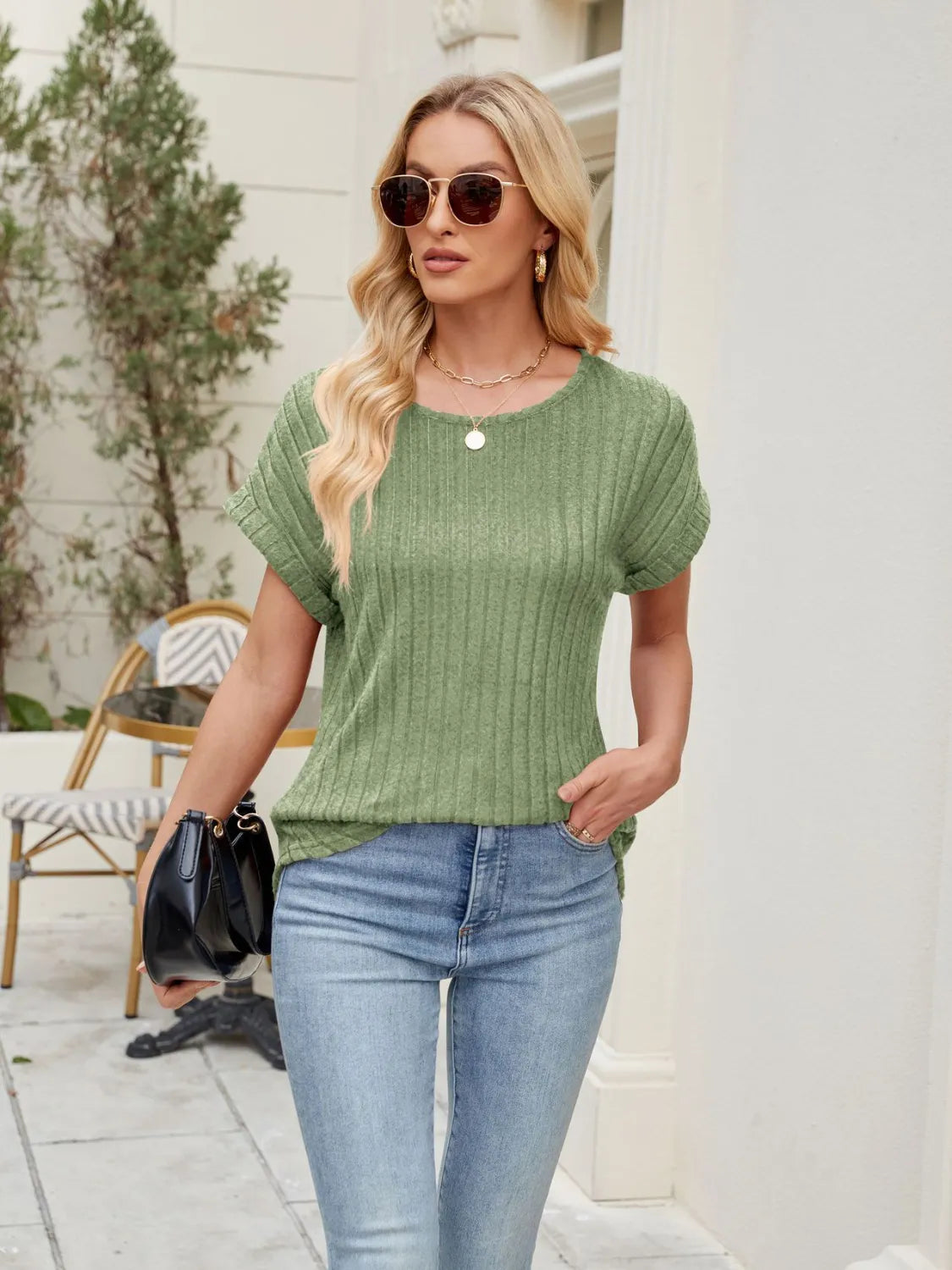 Round Neck Short Sleeve T-Shirt