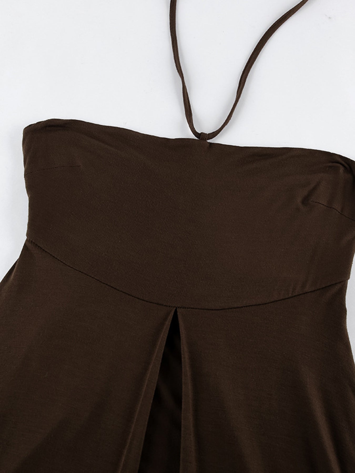 Halter Neck Split Longline Cami