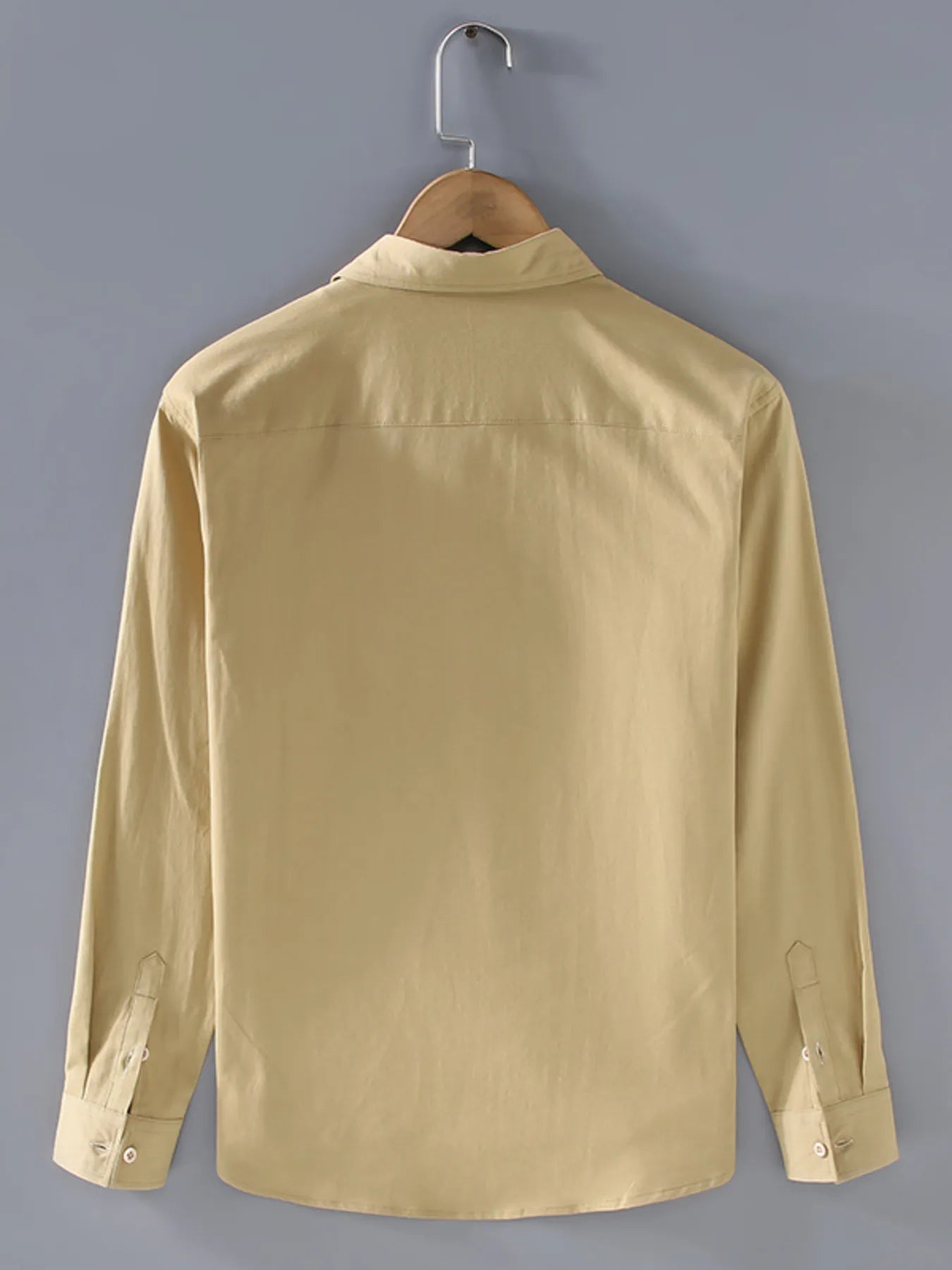Men's Plus Size Striped Button Up Long Sleeve Shirt