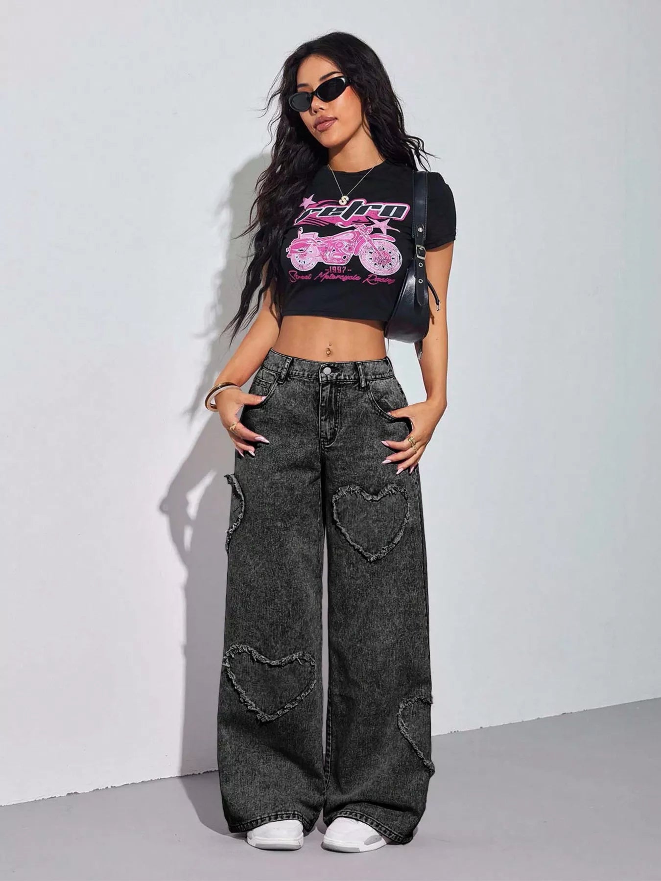 Heart Wide Leg Jeans