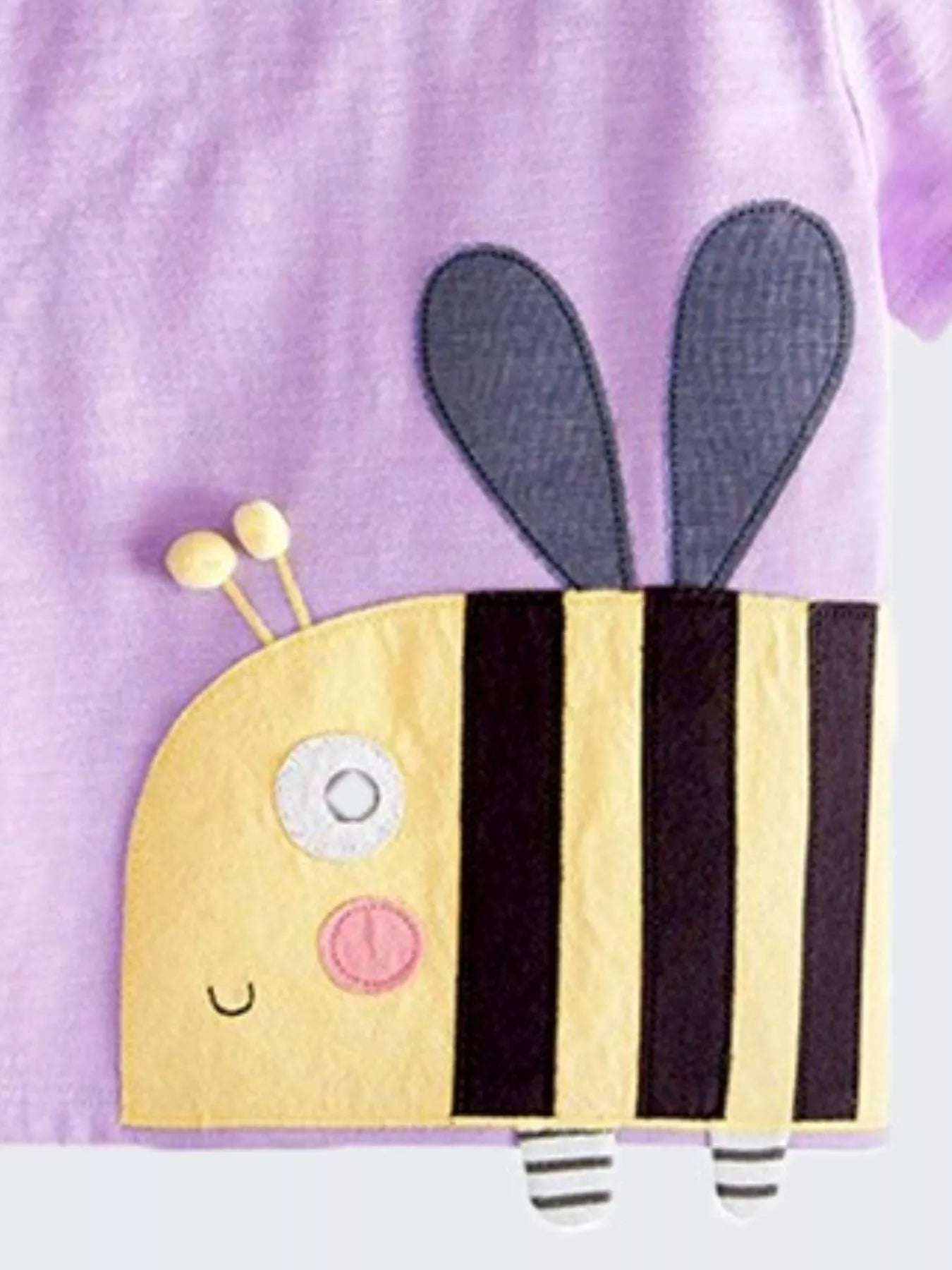 Children's Bee Applique Short Sleeve T-Shirt