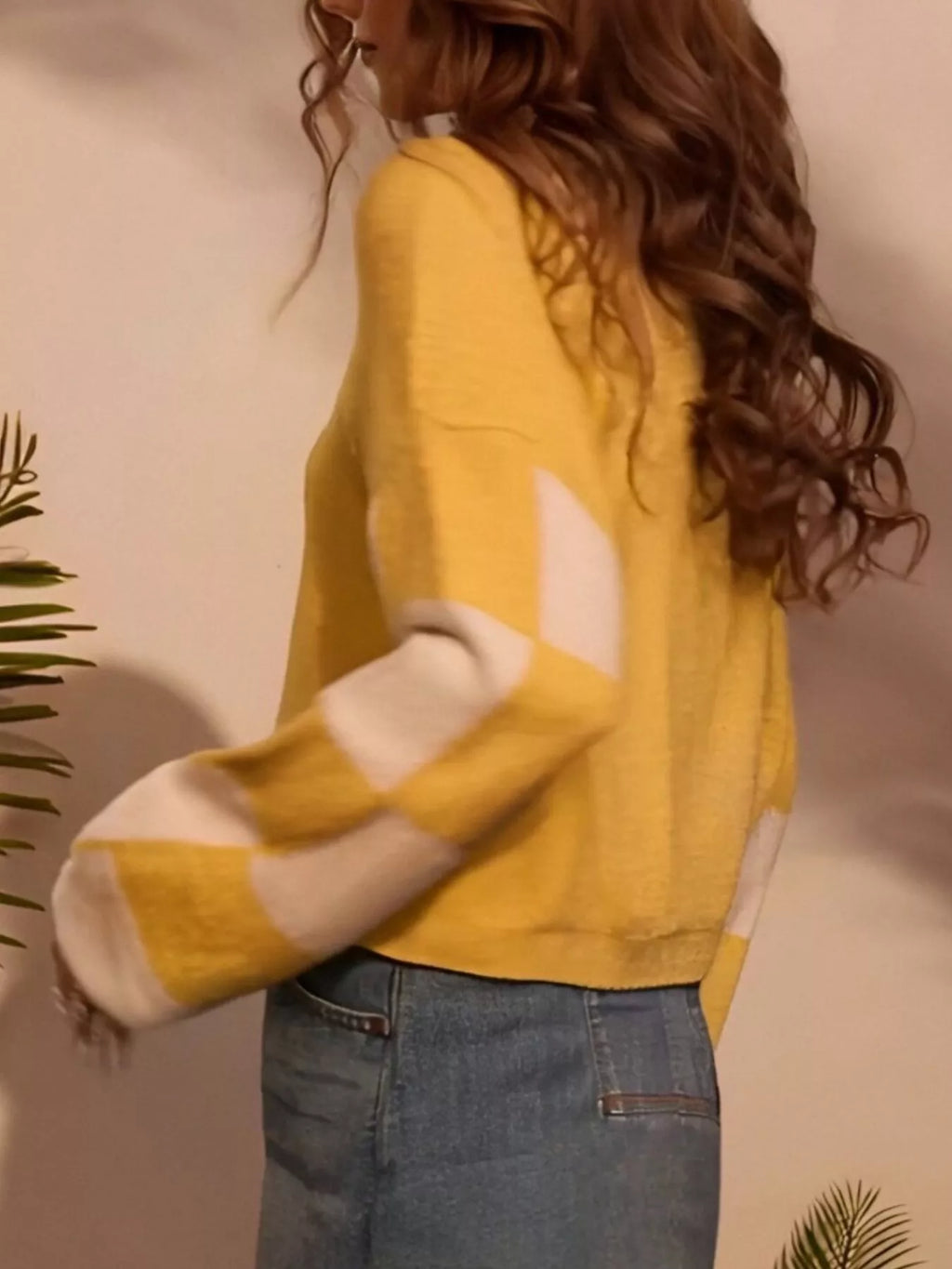 Color Block Long Sleeve Sweater