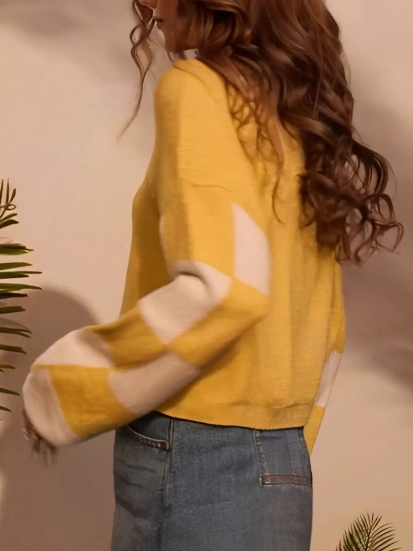 Color Block Long Sleeve Sweater