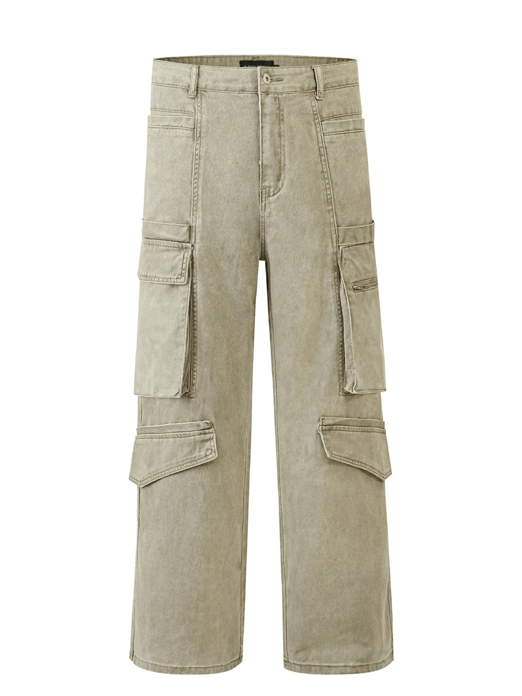 Men's Washed Multi-Pocket Cargo Pants