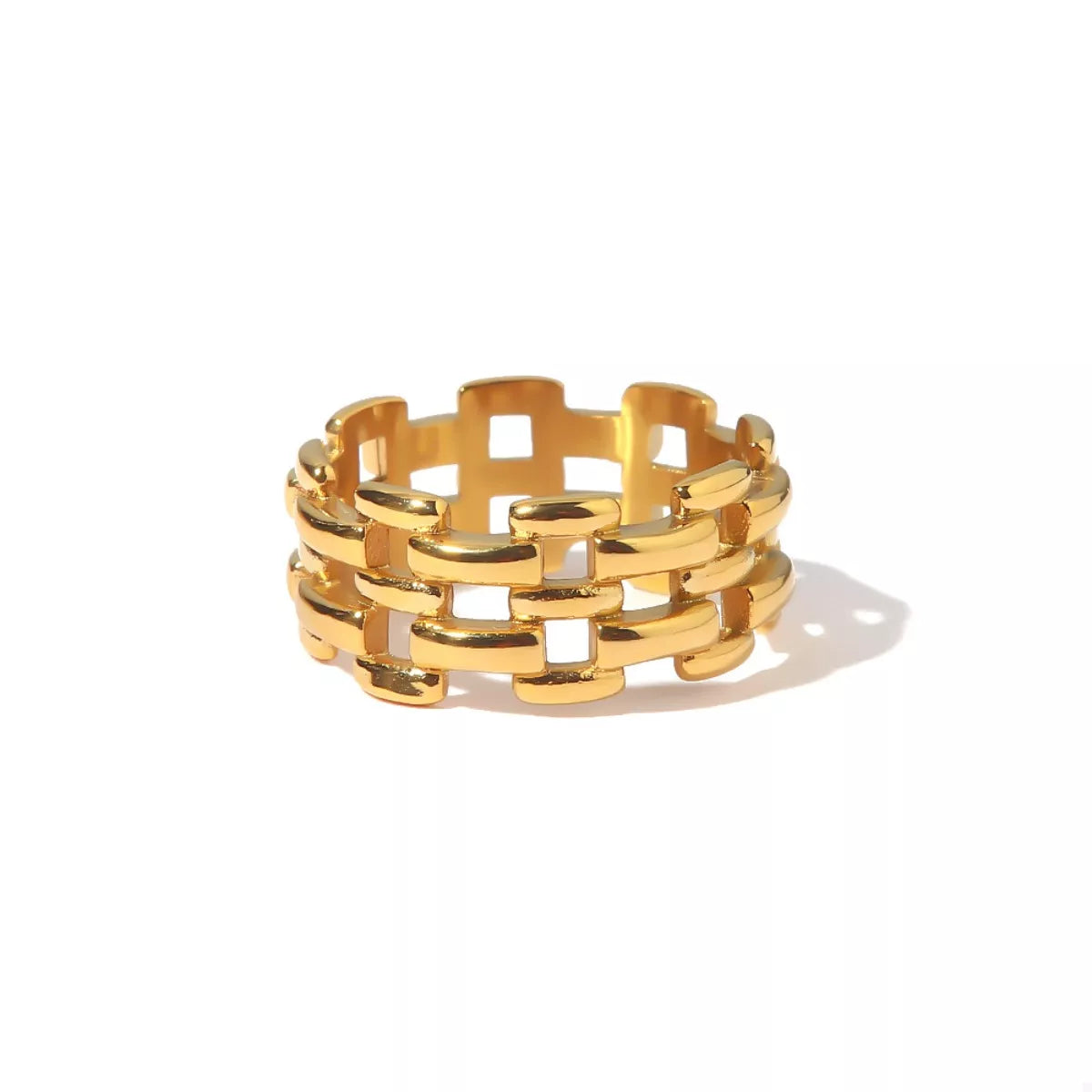 18K Gold-Plated Cutout Ring