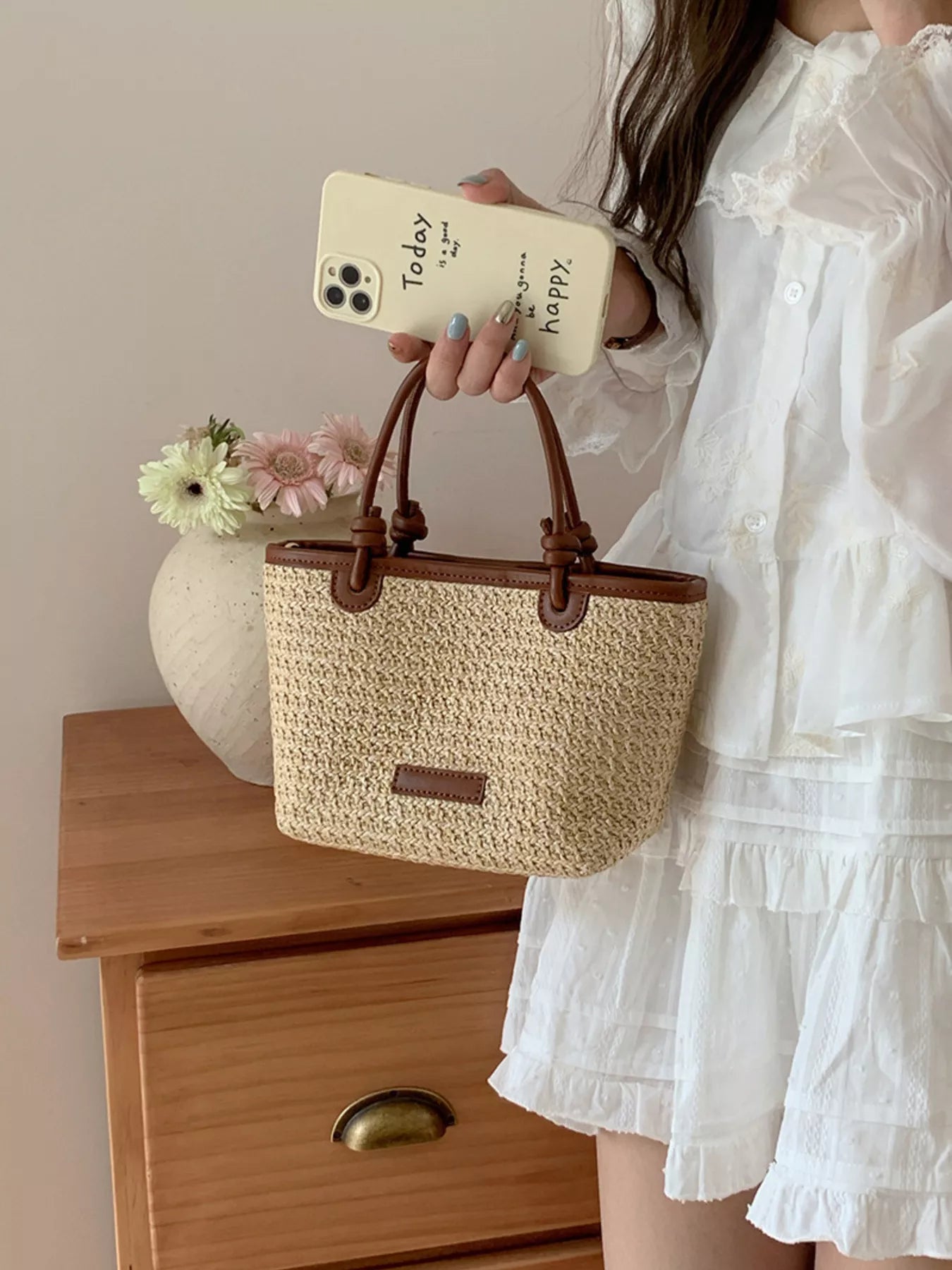 Straw Woven Crossbody Bag