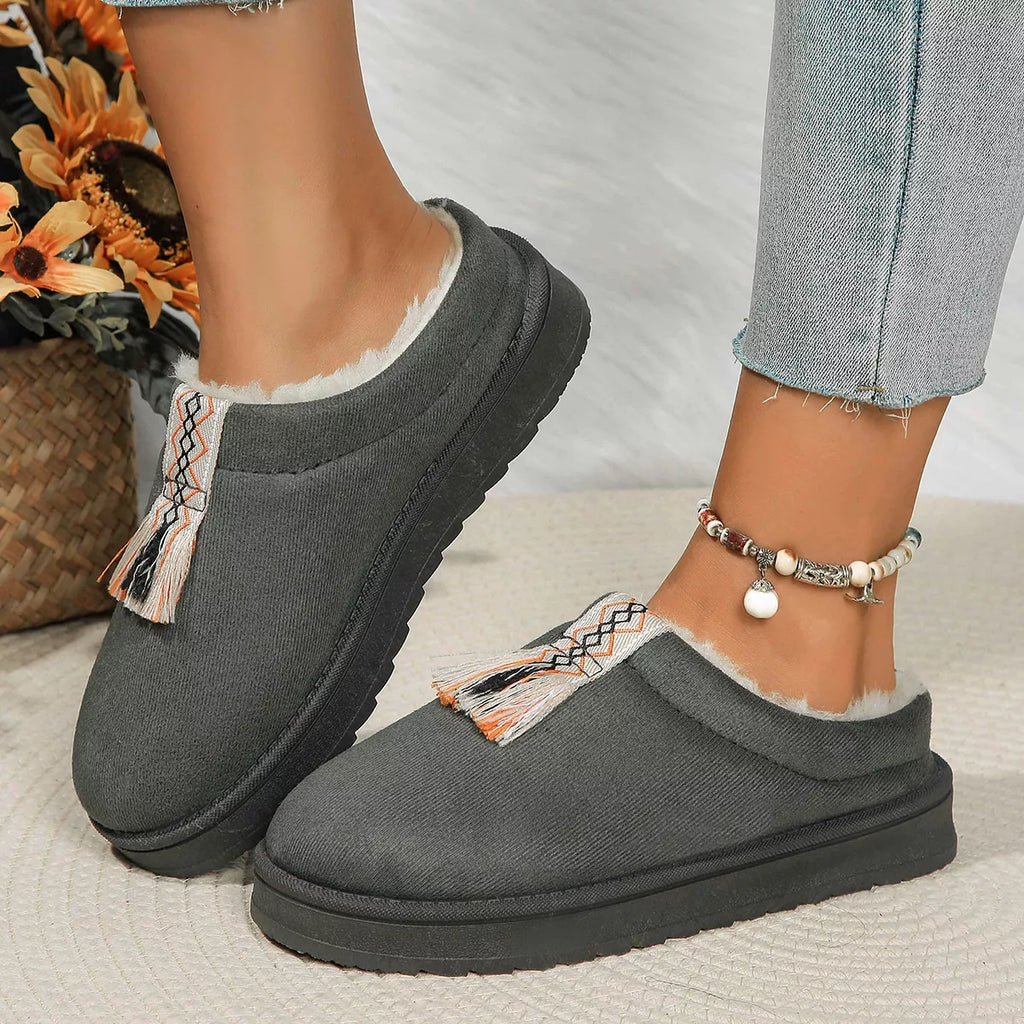 Round Toe Platform Slippers