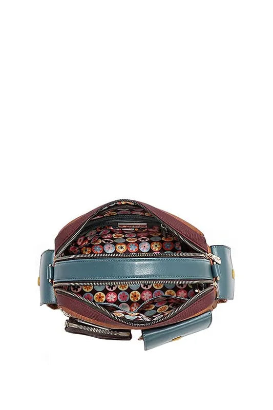 Nicole Lee USA Multi Pocket Messenger Bag