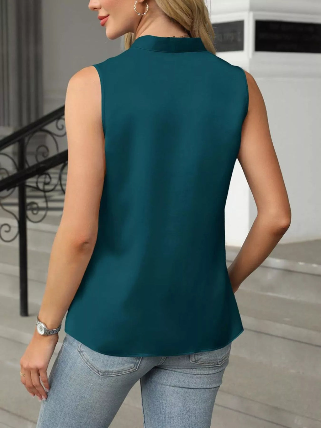 V-Neck Satin Tank