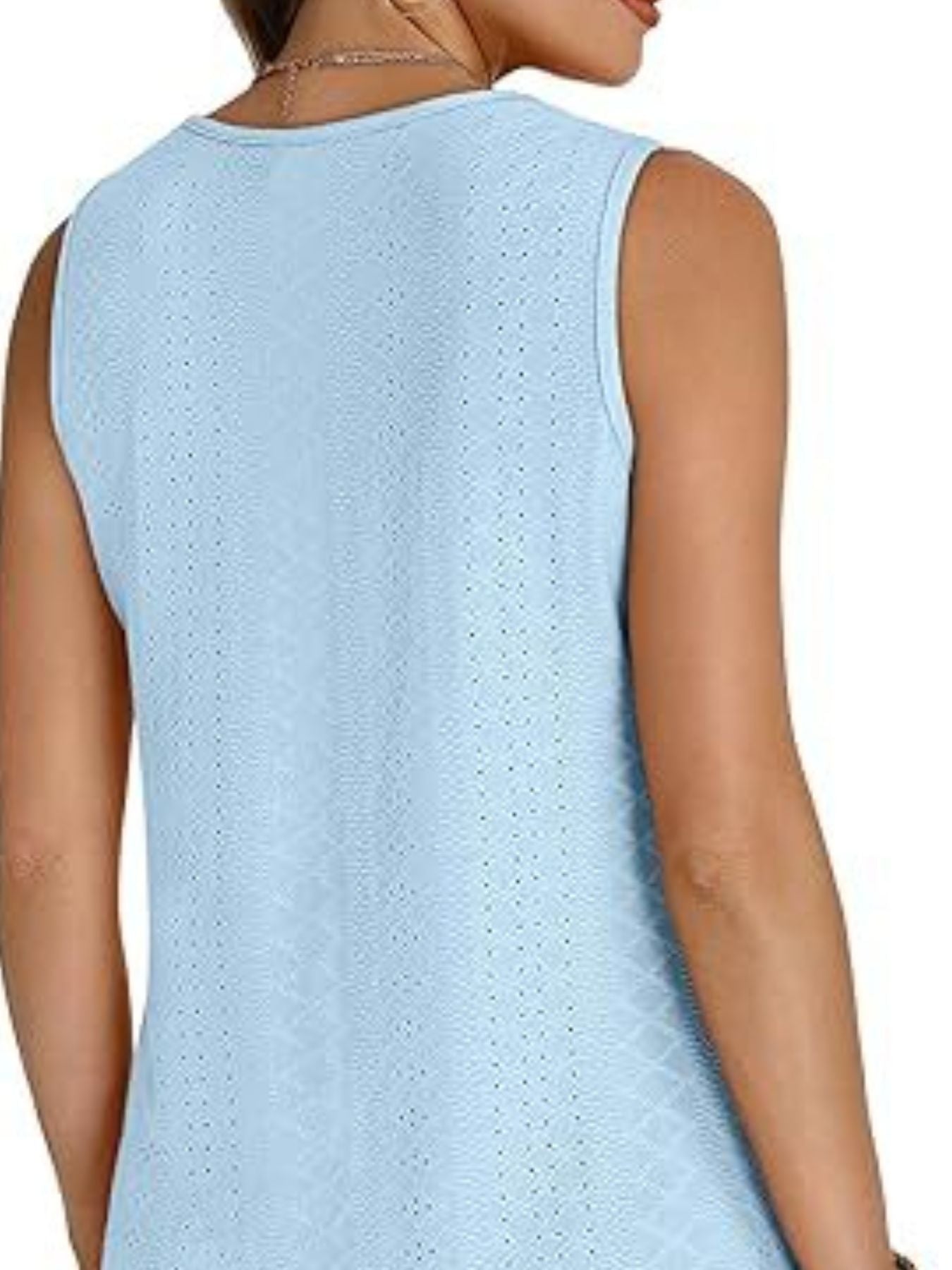 Eyelet V-Neck Tank