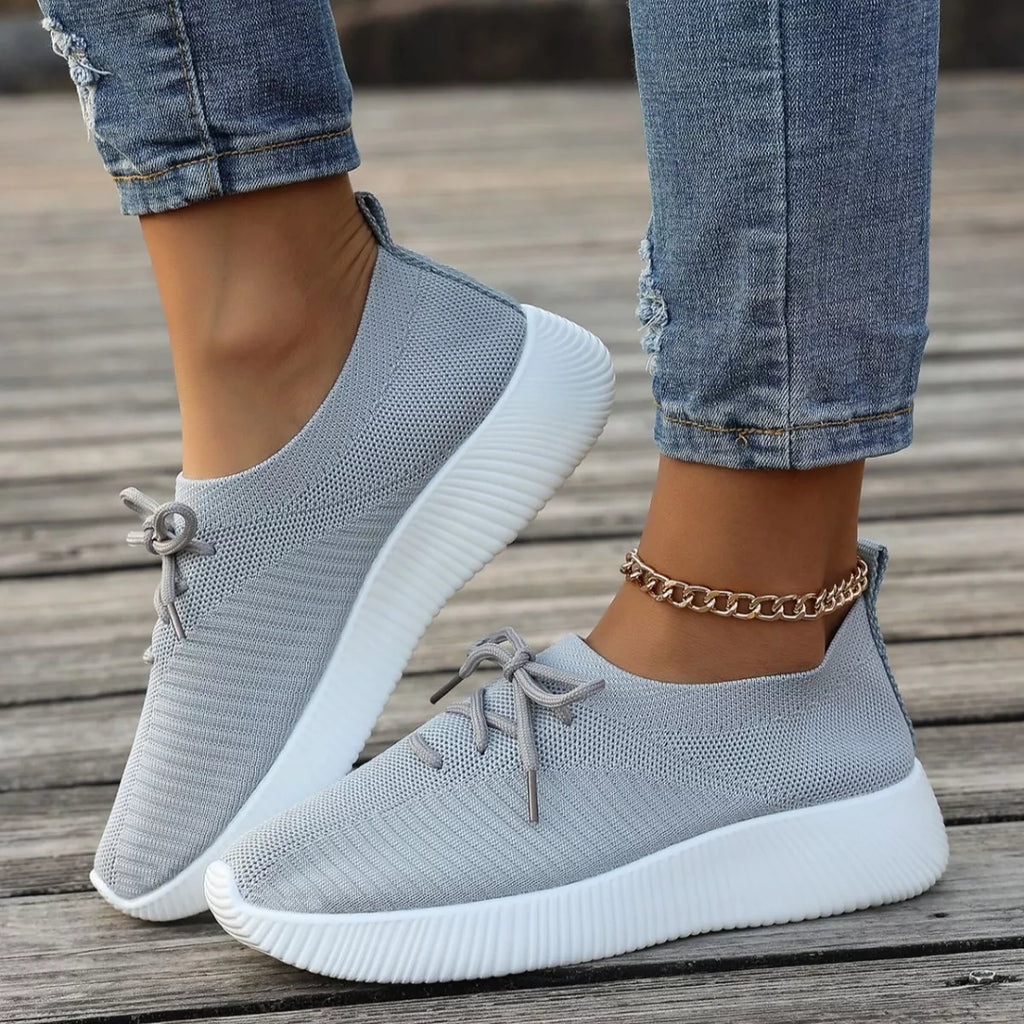 Round Toe Lace Up Sneakers