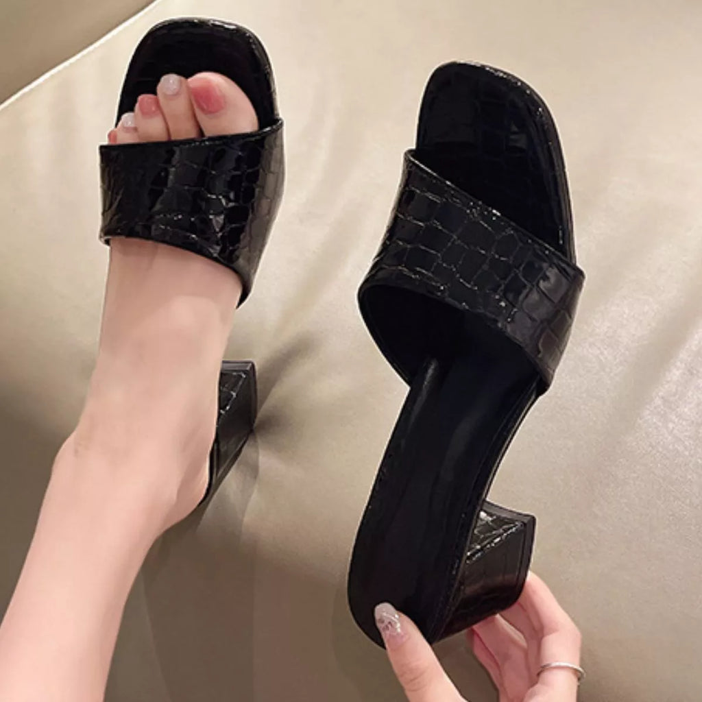Open Toe Block Heels Sandals
