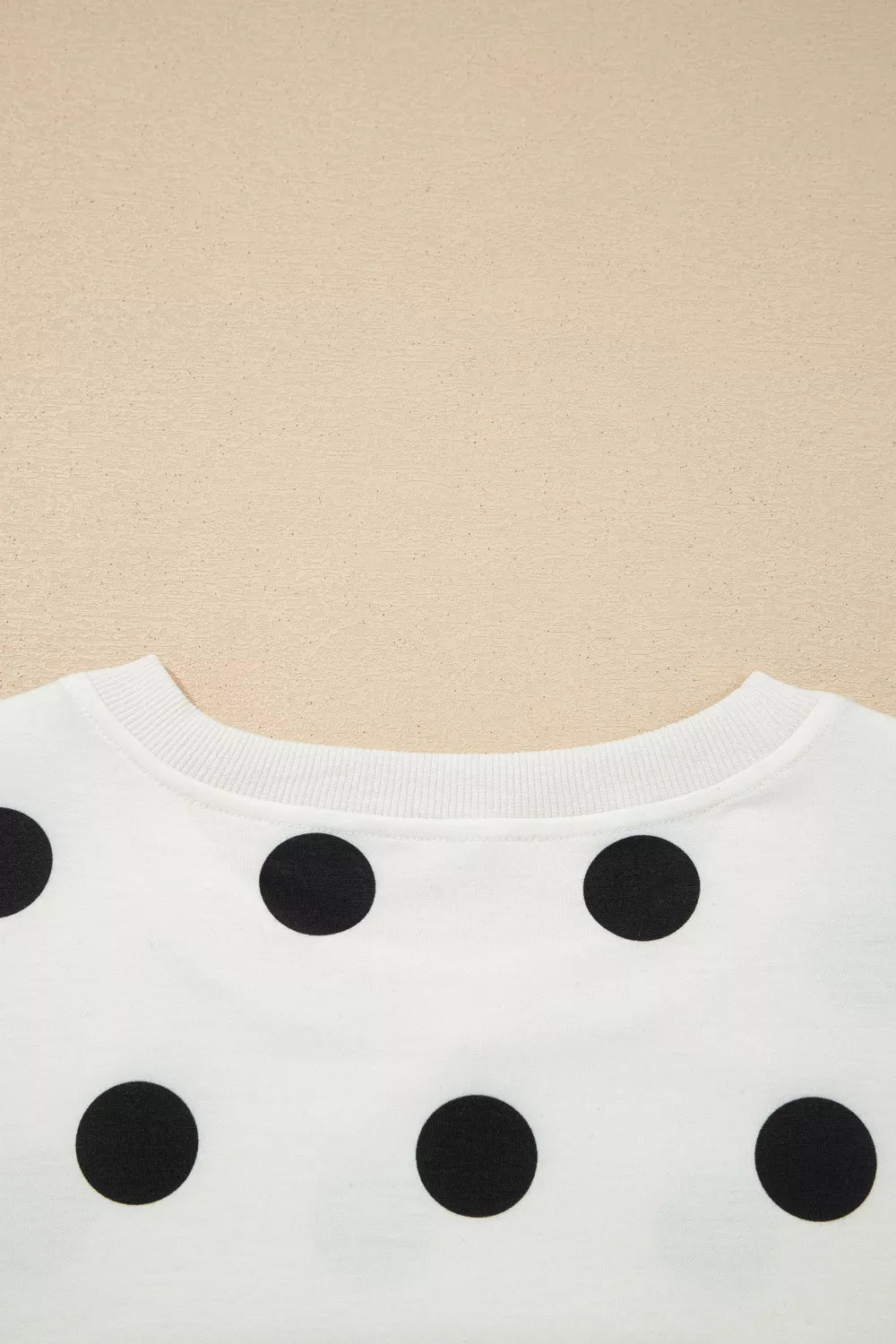 Ribbed Trim Polka Dot Print Tank Split Mini Skort 2pcs Set
