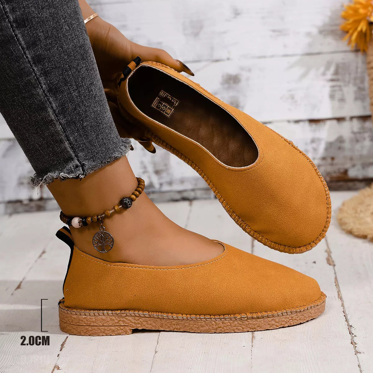 Round Toe Flats Slip-Ons