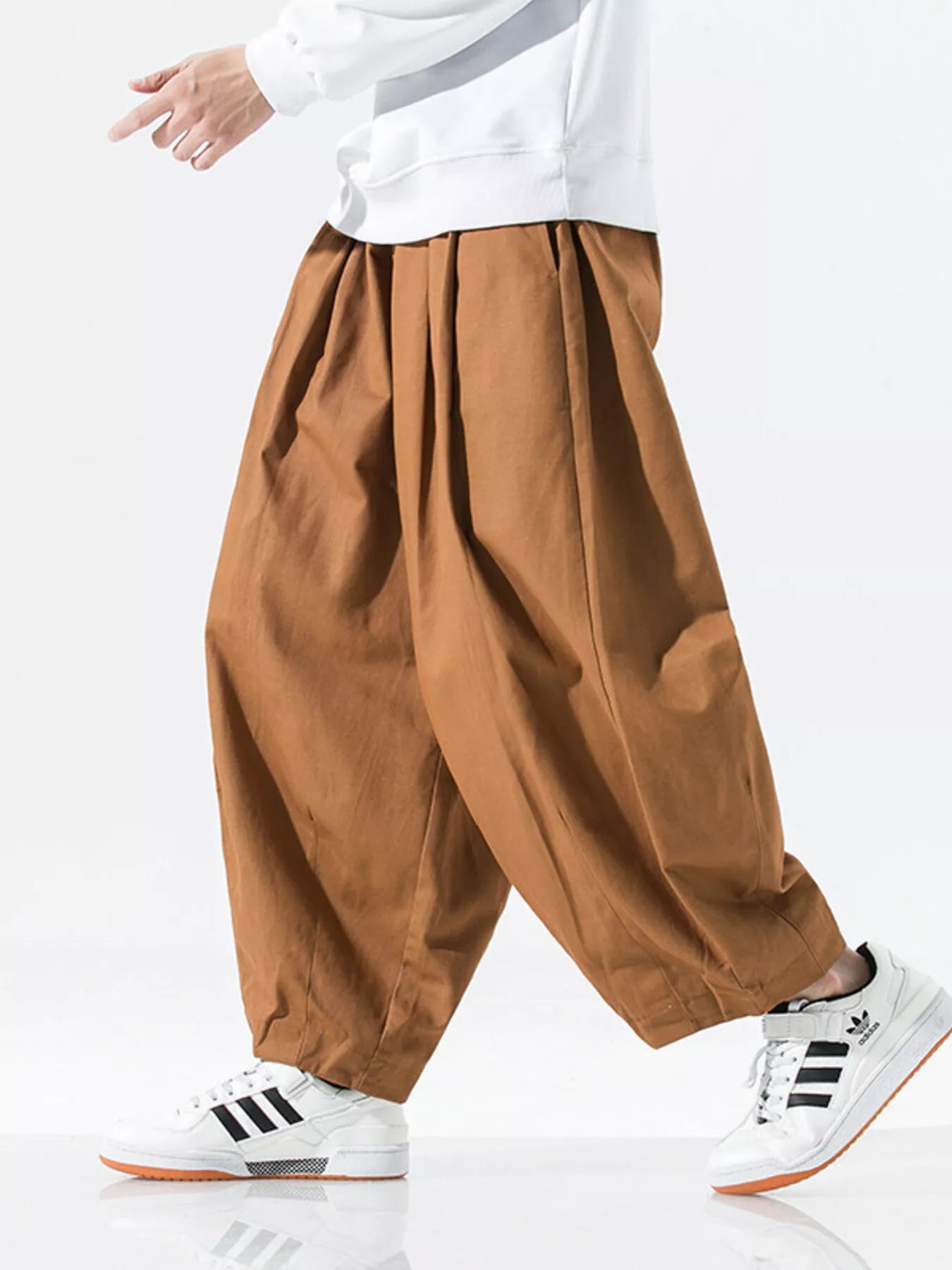 Men's Plus Size Wide Leg Casual Pants