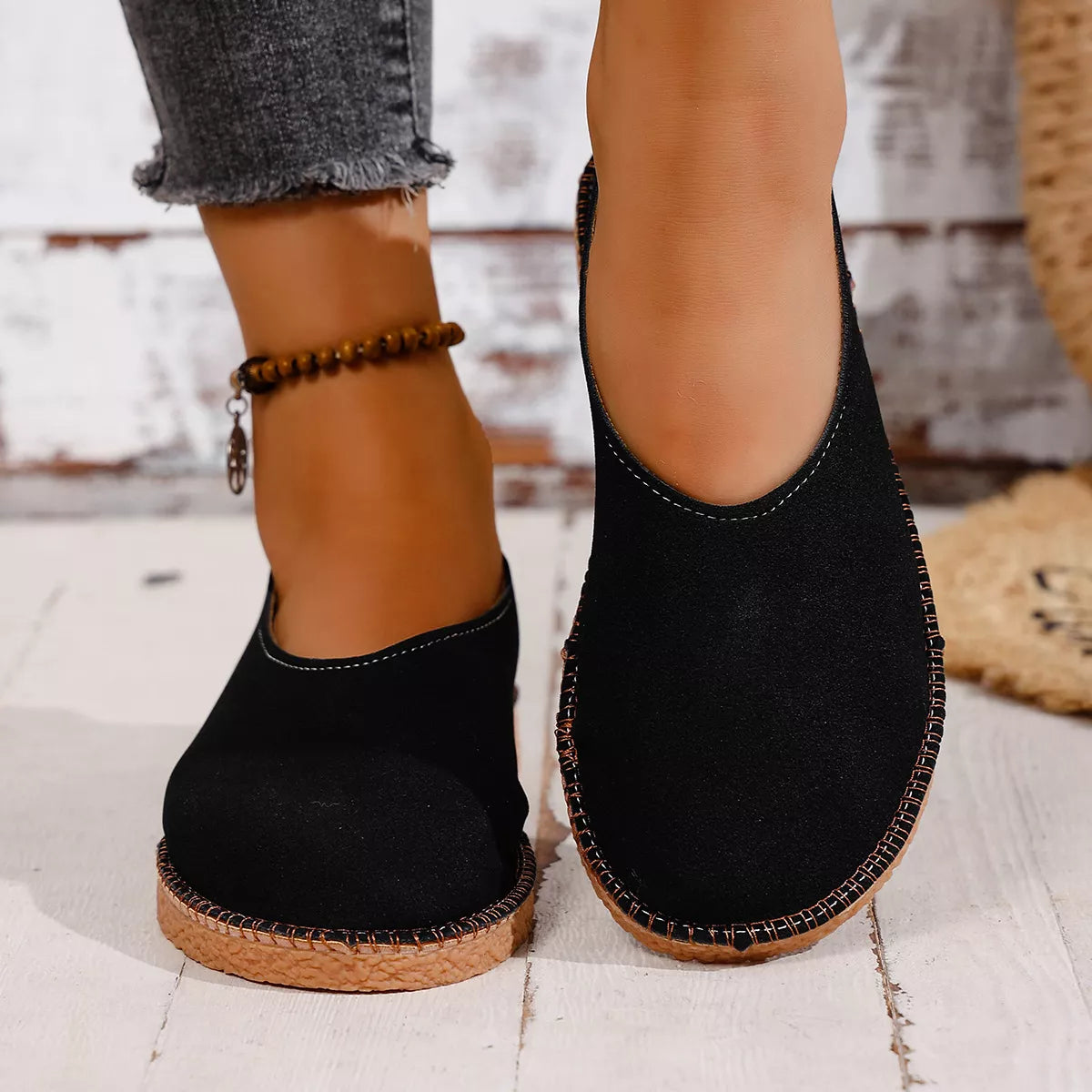 Round Toe Slip-Ons