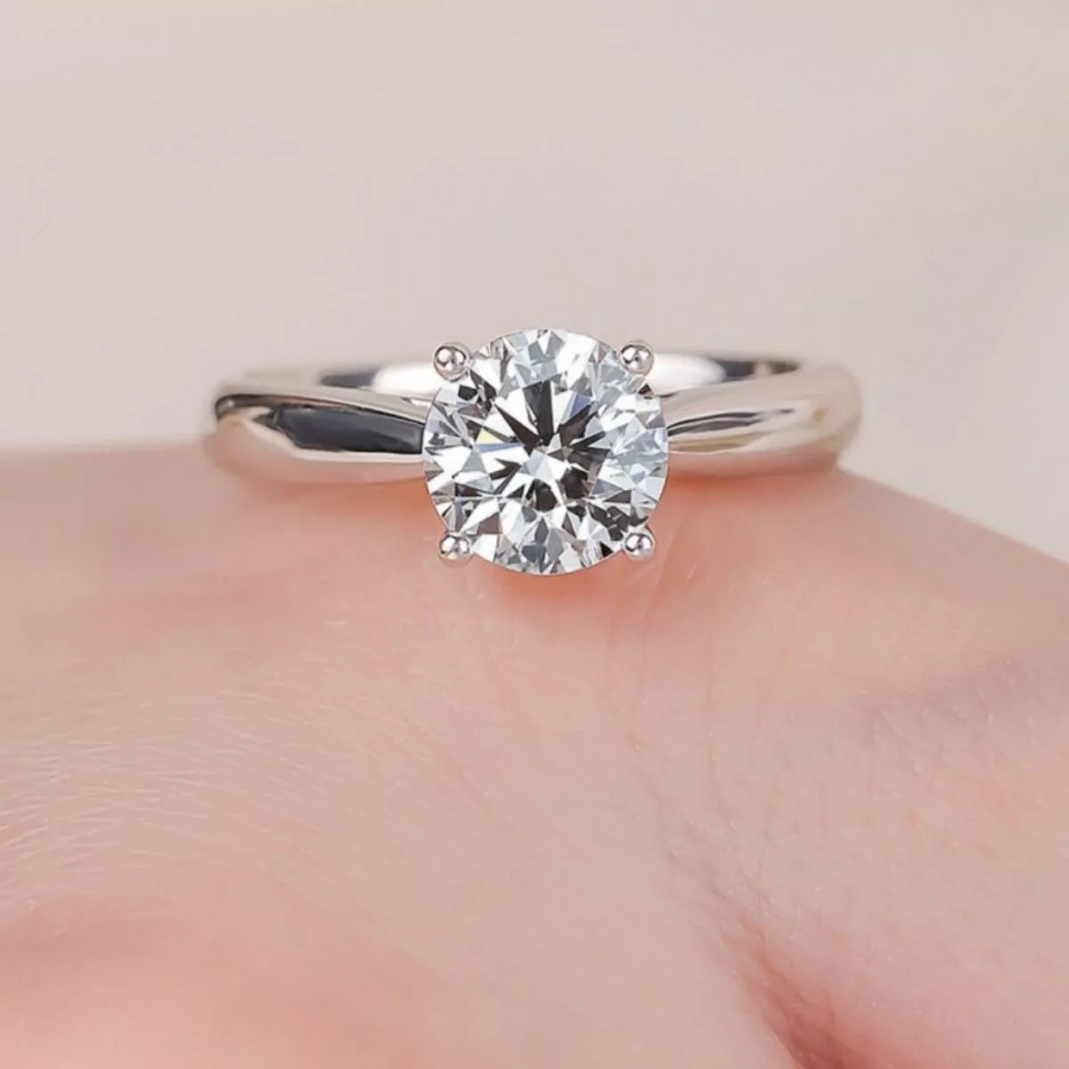 2 Carat Moissanite 925 Sterling Silver Ring